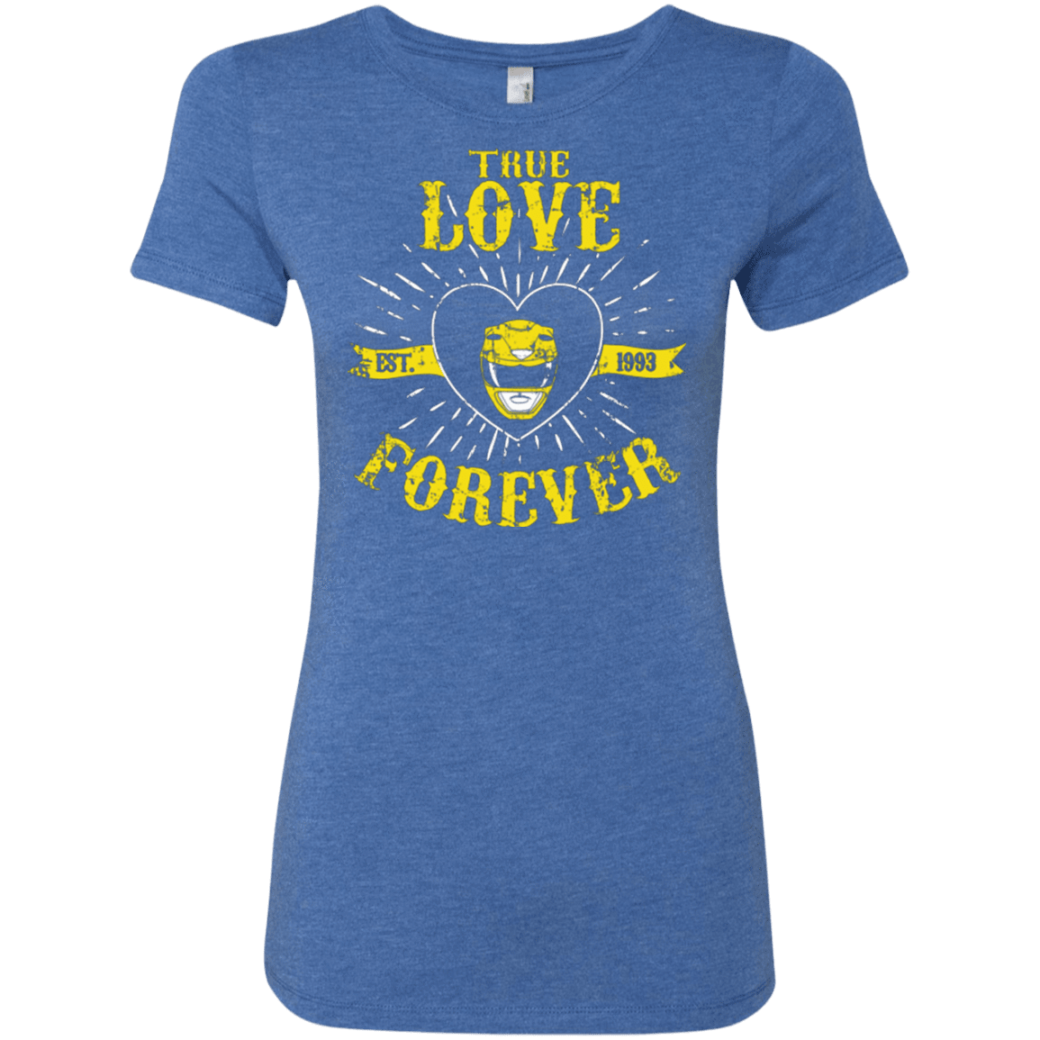 T-Shirts Vintage Royal / Small True Love Forever Yellow Women's Triblend T-Shirt