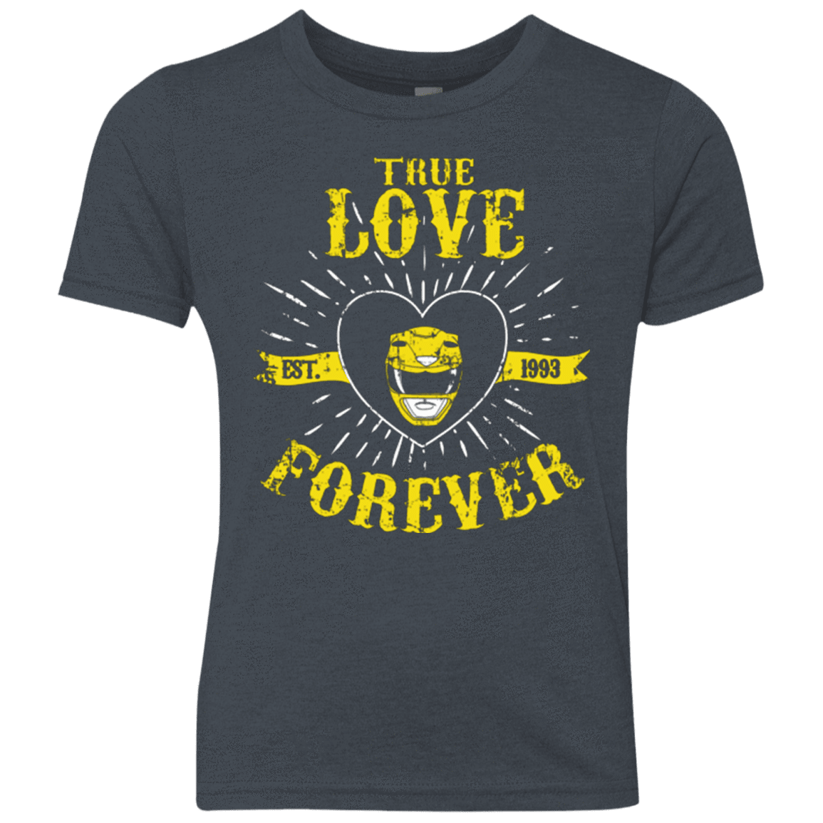T-Shirts Vintage Navy / YXS True Love Forever Yellow Youth Triblend T-Shirt