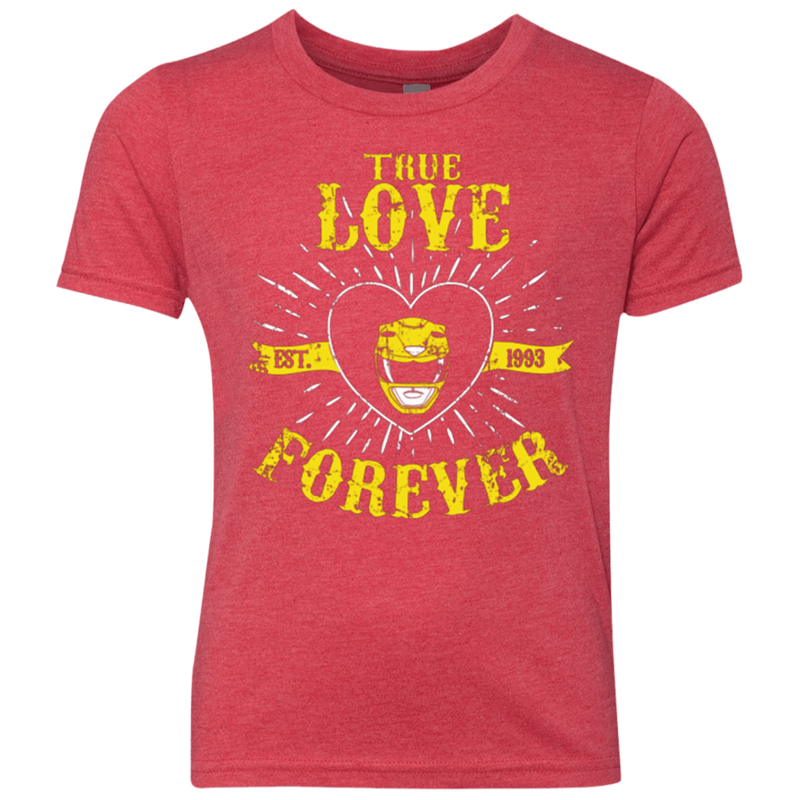 T-Shirts Vintage Red / YXS True Love Forever Yellow Youth Triblend T-Shirt