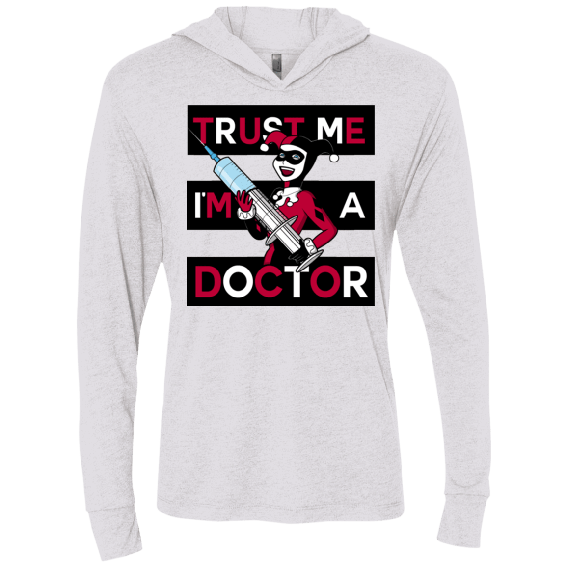 T-Shirts Heather White / X-Small Trust me! Triblend Long Sleeve Hoodie Tee
