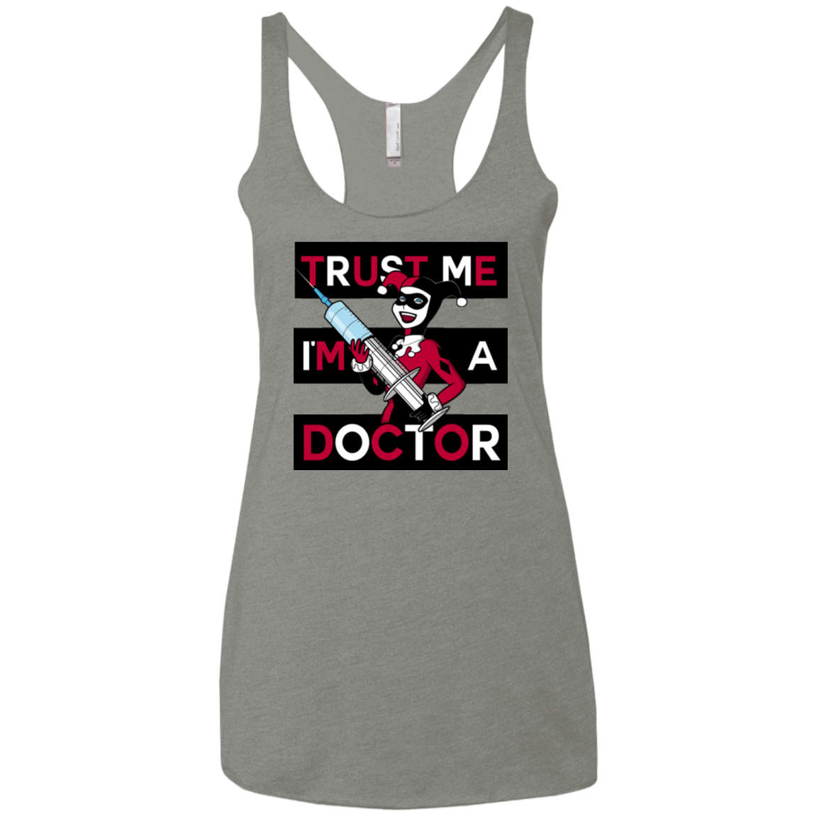 T-Shirts Venetian Grey / X-Small Trust me! Women's Triblend Racerback Tank