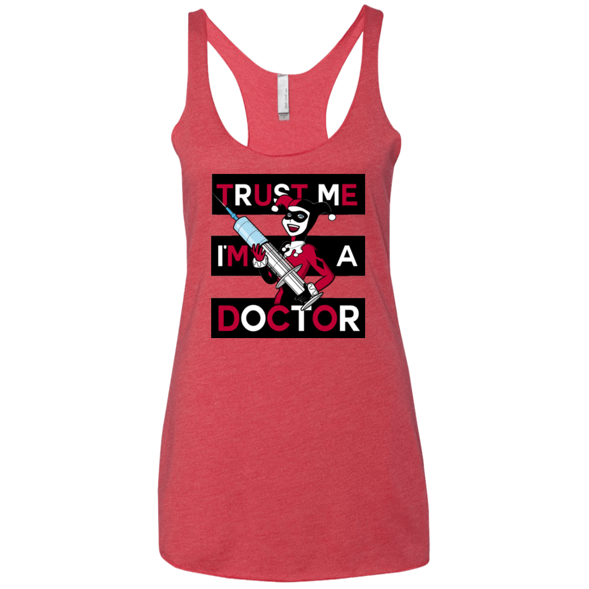 T-Shirts Vintage Red / X-Small Trust me! Women's Triblend Racerback Tank