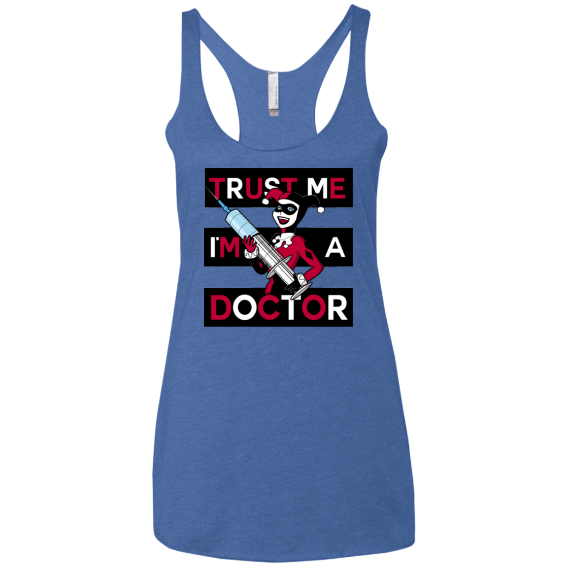 T-Shirts Vintage Royal / X-Small Trust me! Women's Triblend Racerback Tank