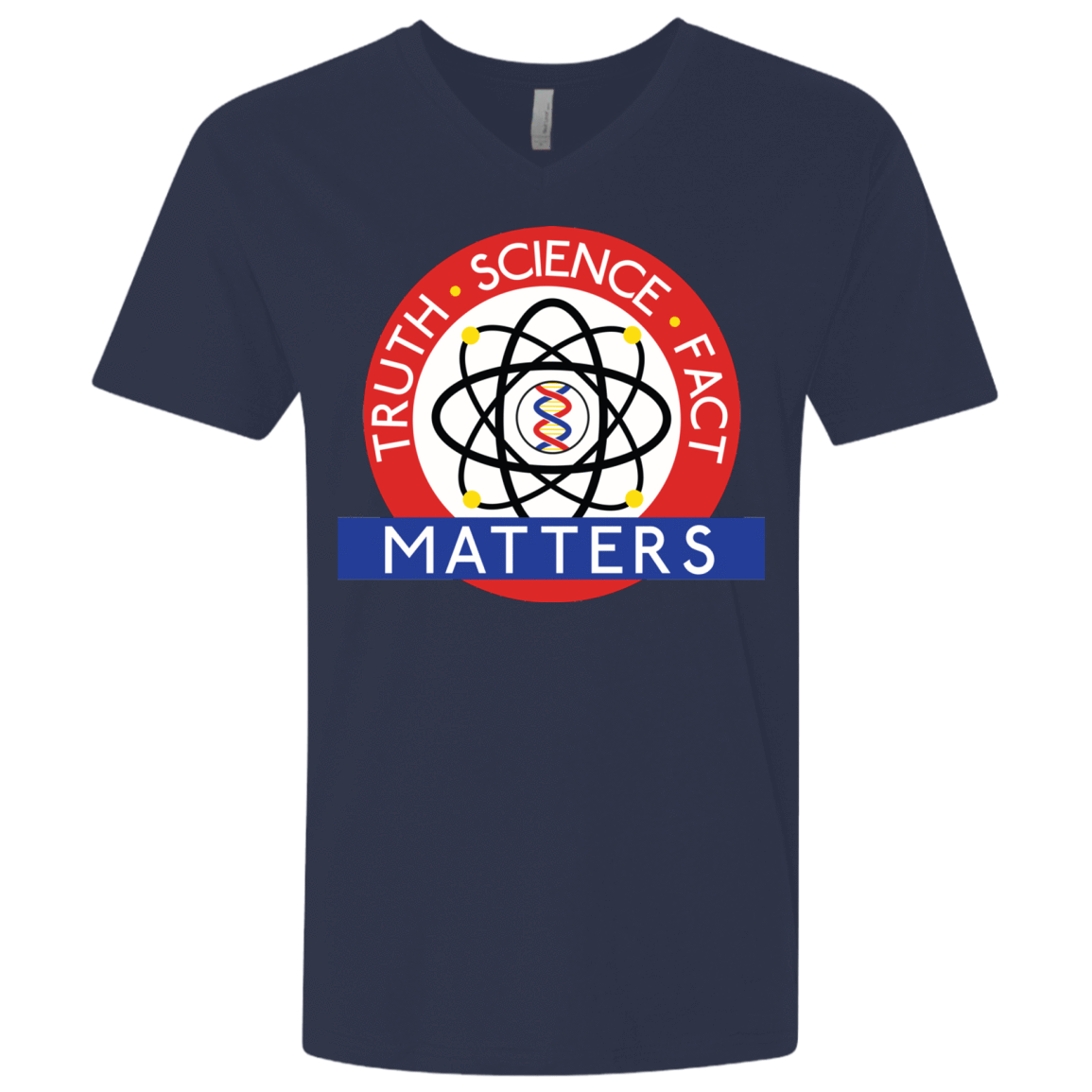 T-Shirts Midnight Navy / X-Small Truth Science Fact Men's Premium V-Neck