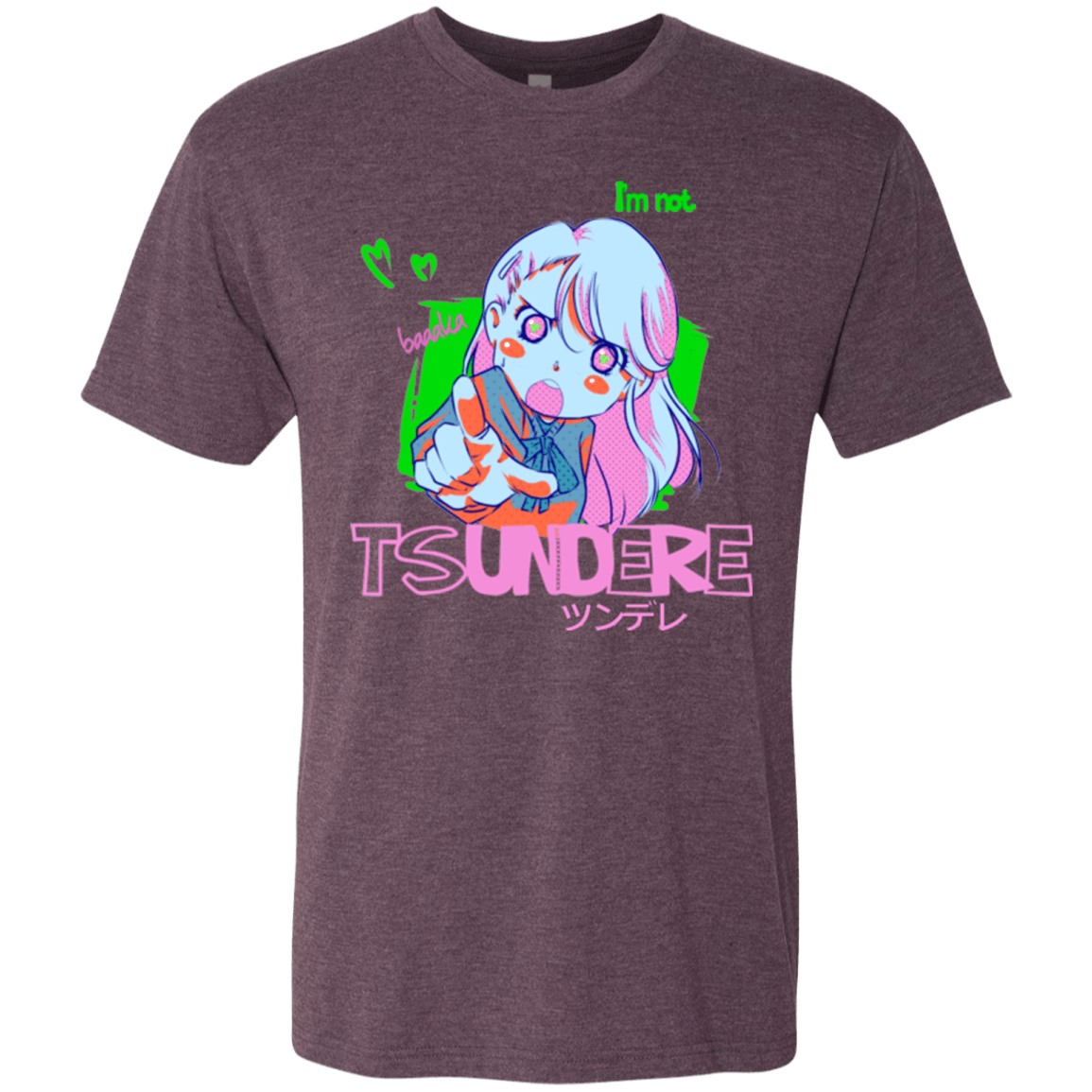 T-Shirts Vintage Purple / Small Tsundere Men's Triblend T-Shirt