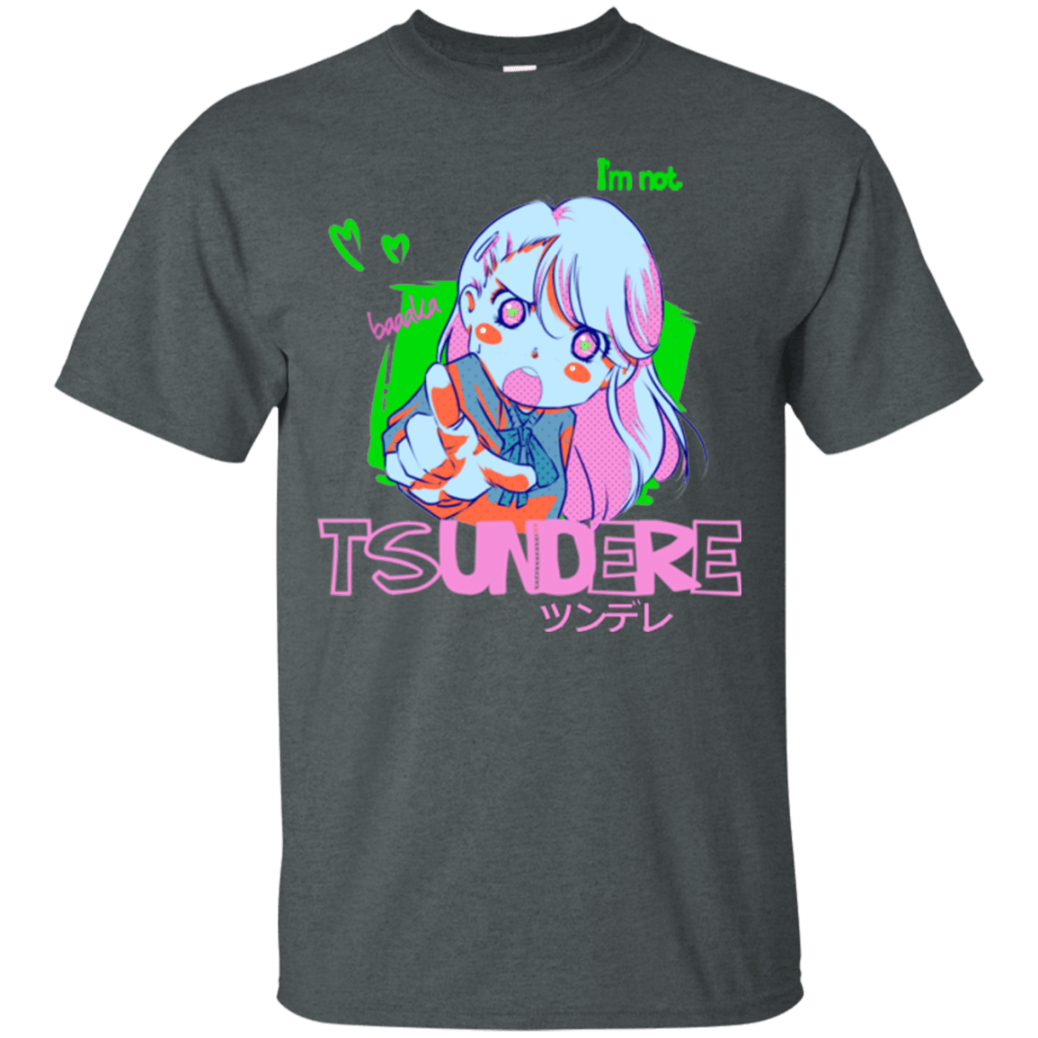 T-Shirts Dark Heather / Small Tsundere T-Shirt