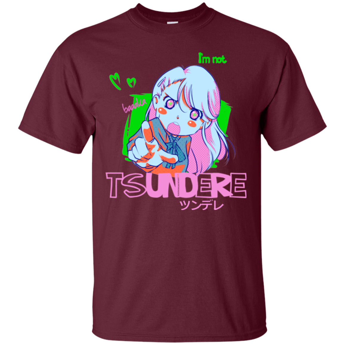 T-Shirts Maroon / Small Tsundere T-Shirt