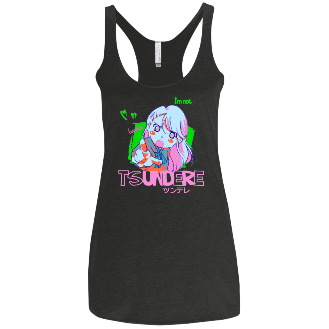 T-Shirts Vintage Black / X-Small Tsundere Women's Triblend Racerback Tank