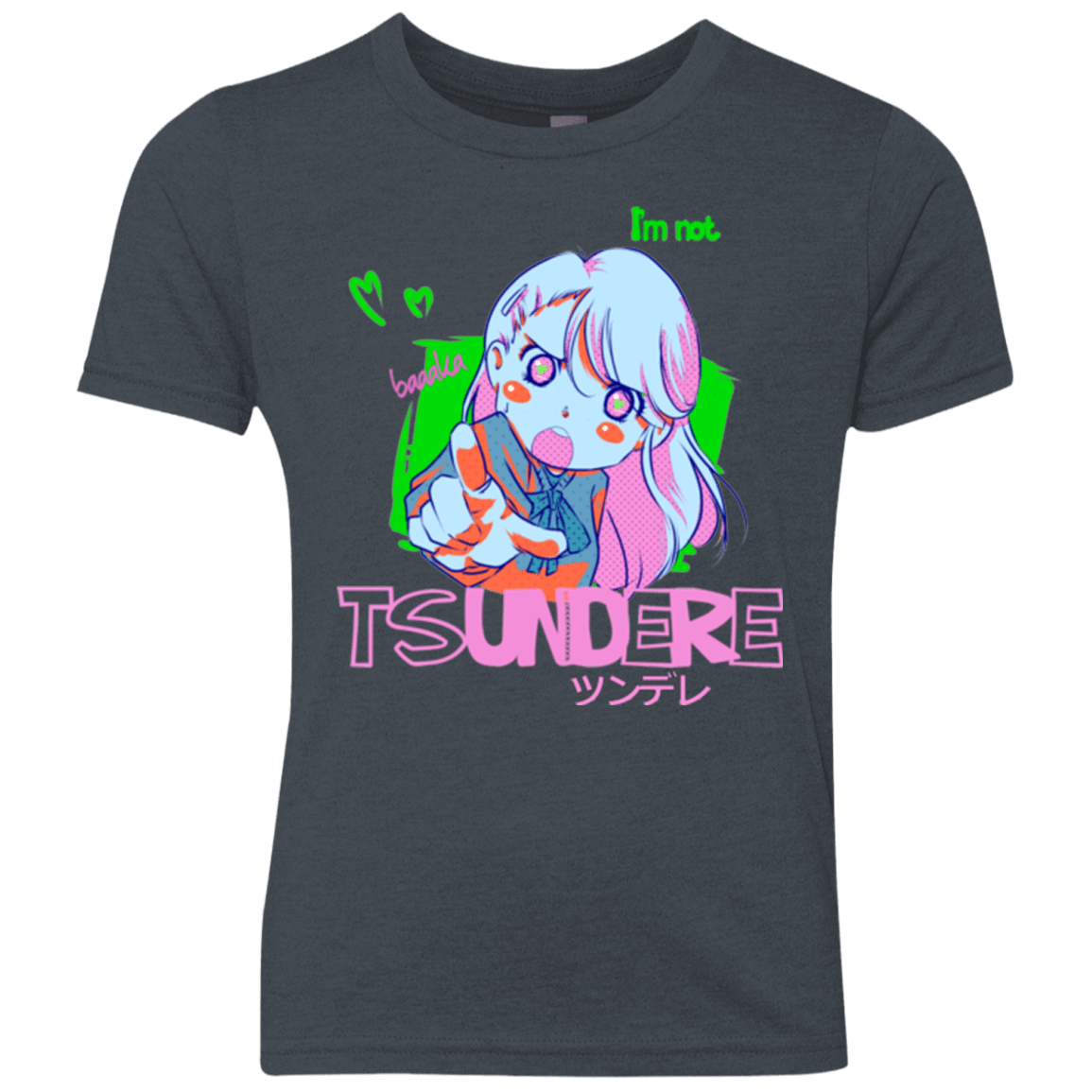 T-Shirts Vintage Navy / YXS Tsundere Youth Triblend T-Shirt