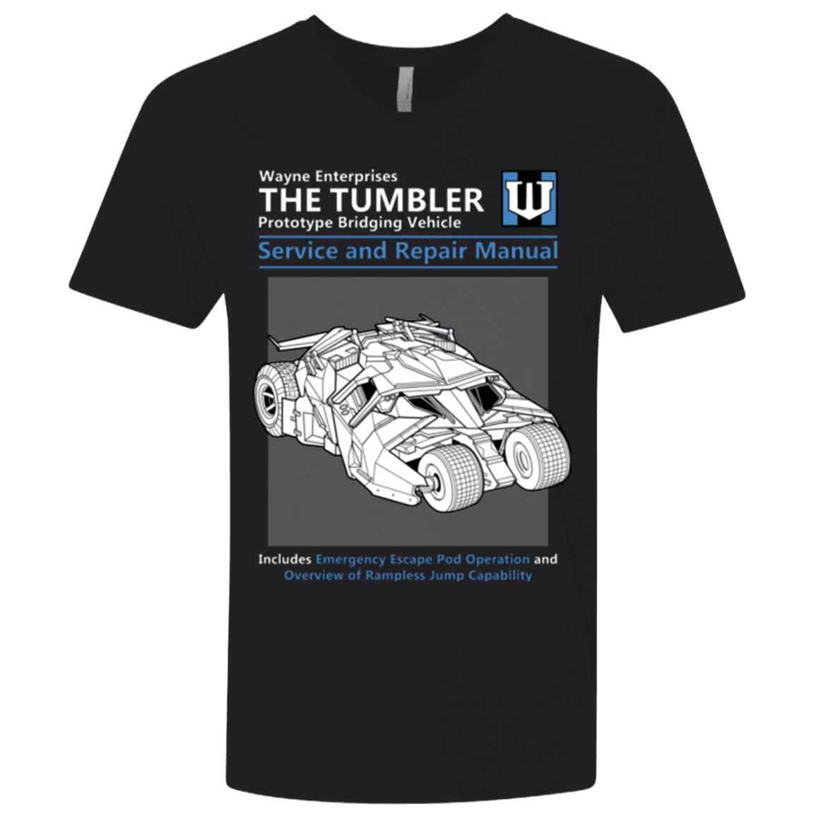 T-Shirts Black / X-Small TUMBLER SERVICE AND REPAIR MANUAL Men's Premium V-Neck