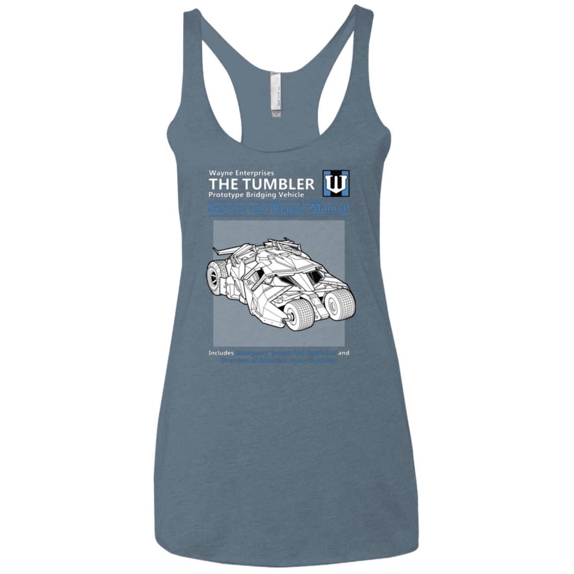 T-Shirts Indigo / X-Small TUMBLER SERVICE AND REPAIR MANUAL Women's Triblend Racerback Tank