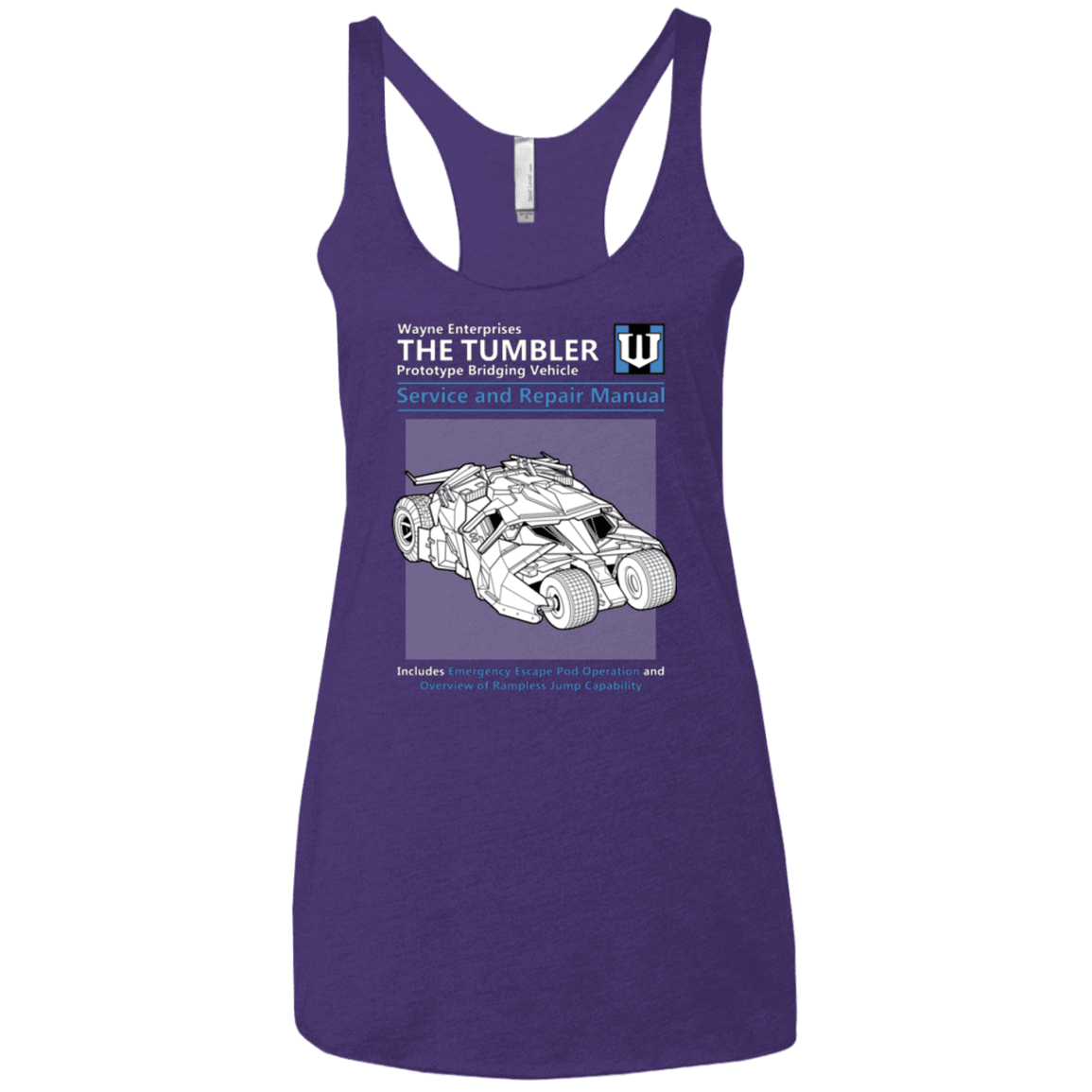 T-Shirts Purple / X-Small TUMBLER SERVICE AND REPAIR MANUAL Women's Triblend Racerback Tank