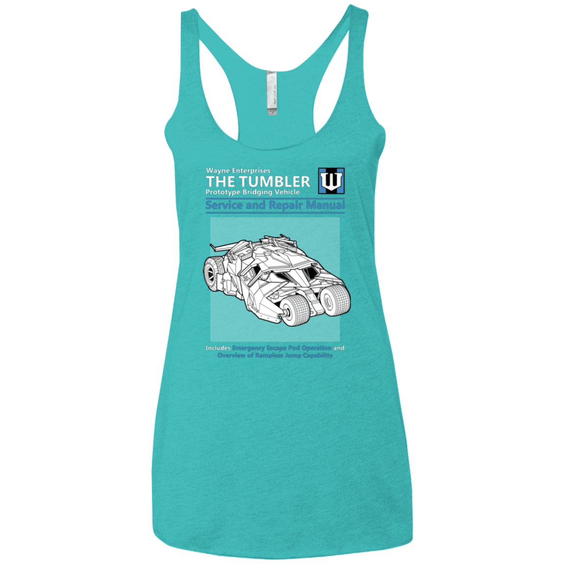T-Shirts Tahiti Blue / X-Small TUMBLER SERVICE AND REPAIR MANUAL Women's Triblend Racerback Tank