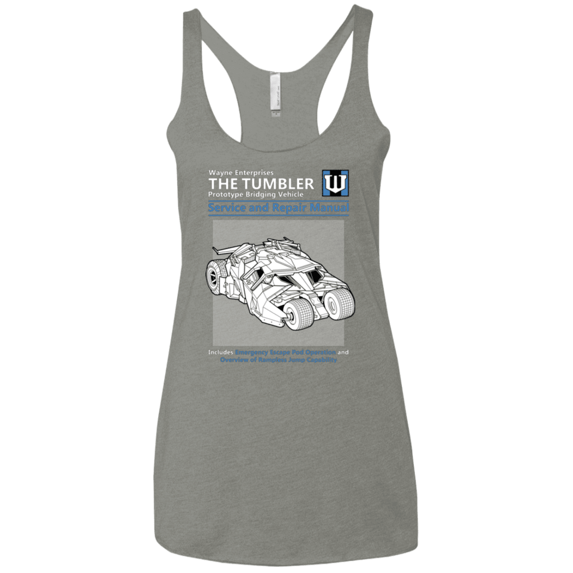 T-Shirts Venetian Grey / X-Small TUMBLER SERVICE AND REPAIR MANUAL Women's Triblend Racerback Tank
