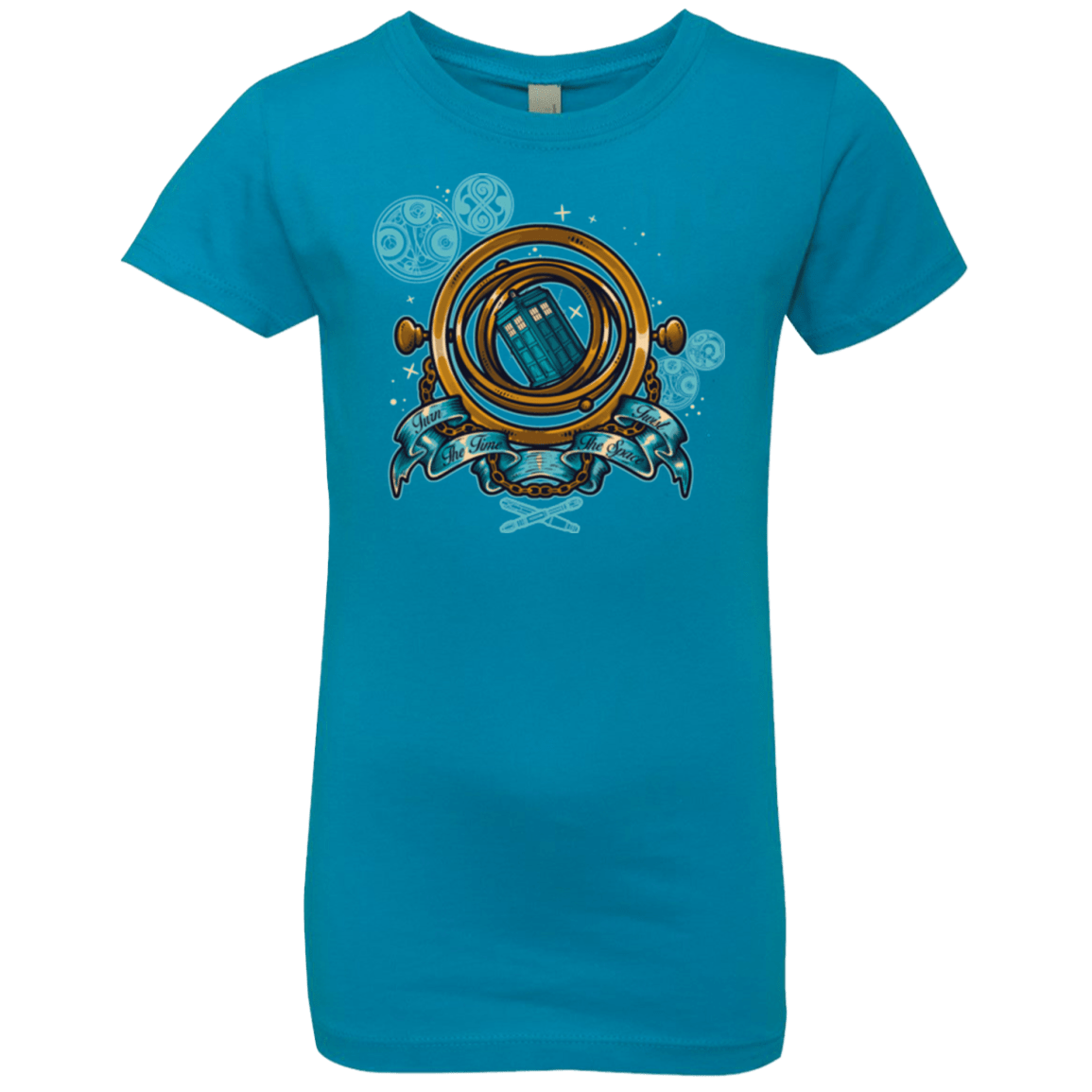 T-Shirts Turquoise / YXS TURN THE TIME TWIST THE SPACE Girls Premium T-Shirt