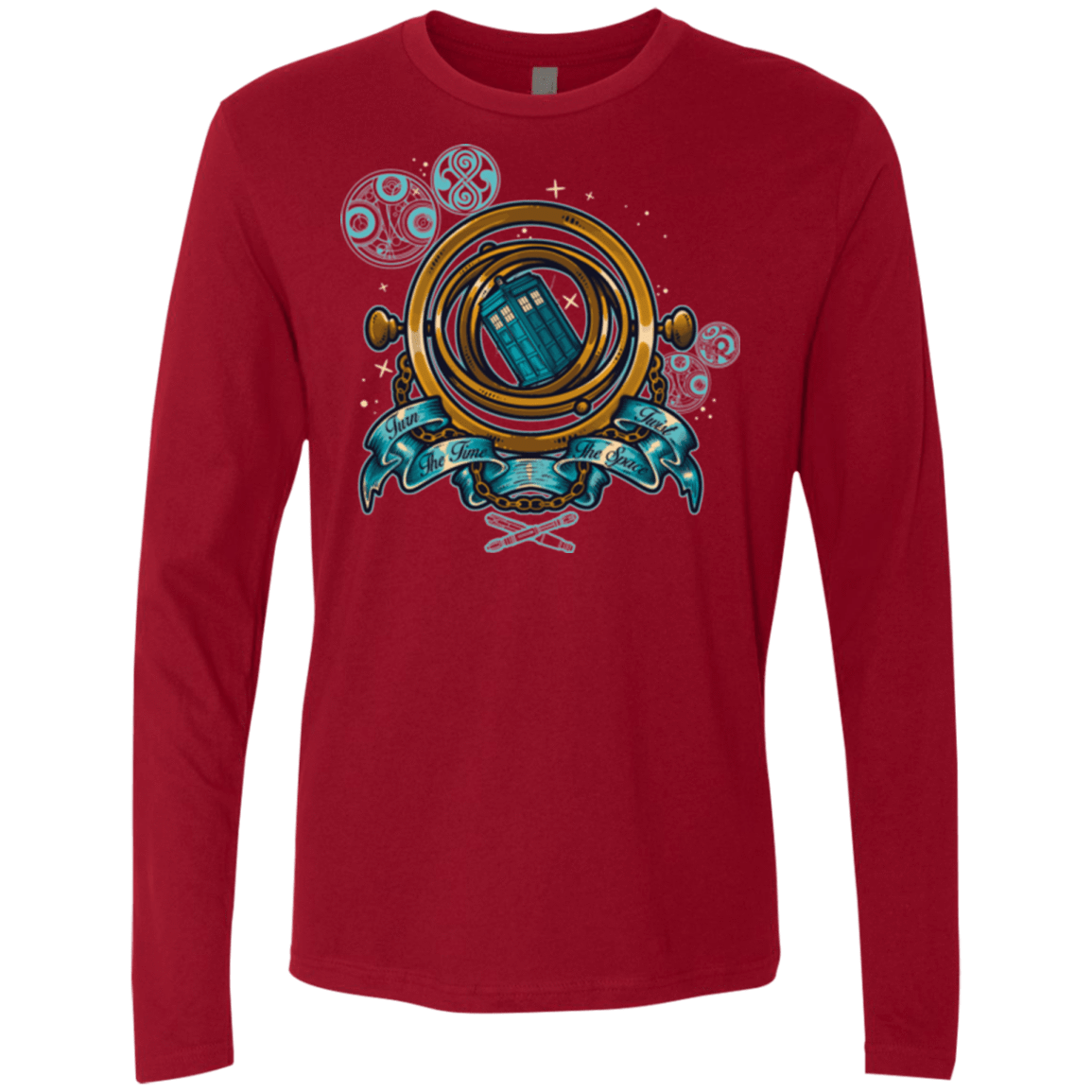 T-Shirts Cardinal / Small TURN THE TIME TWIST THE SPACE Men's Premium Long Sleeve
