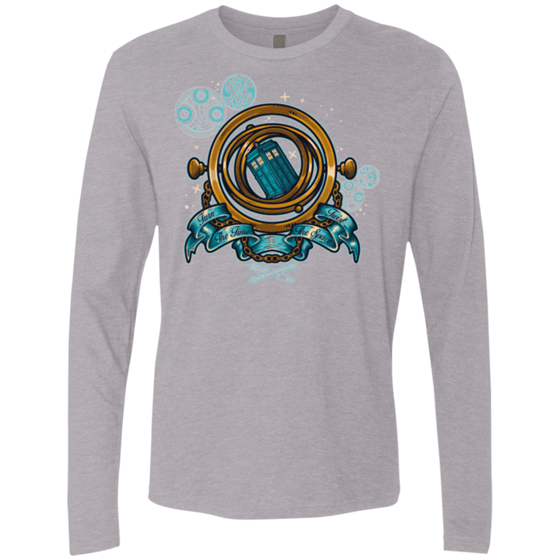 T-Shirts Heather Grey / Small TURN THE TIME TWIST THE SPACE Men's Premium Long Sleeve