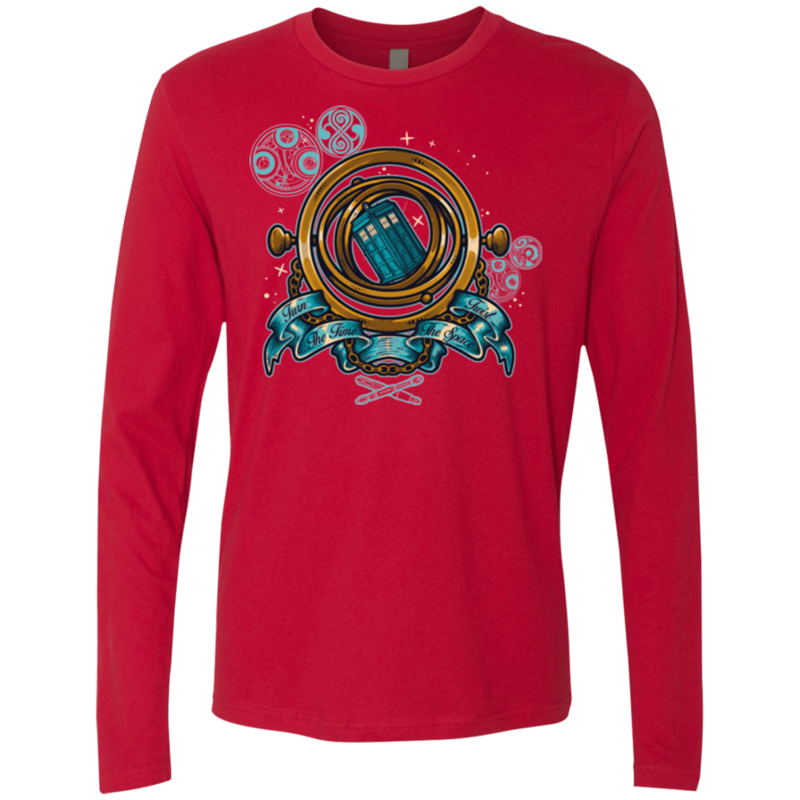 T-Shirts Red / Small TURN THE TIME TWIST THE SPACE Men's Premium Long Sleeve