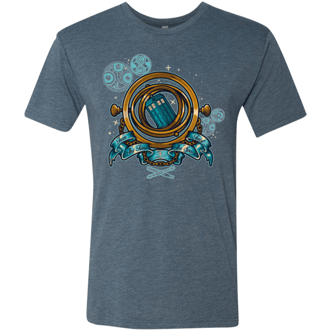 T-Shirts Indigo / Small TURN THE TIME TWIST THE SPACE Men's Triblend T-Shirt
