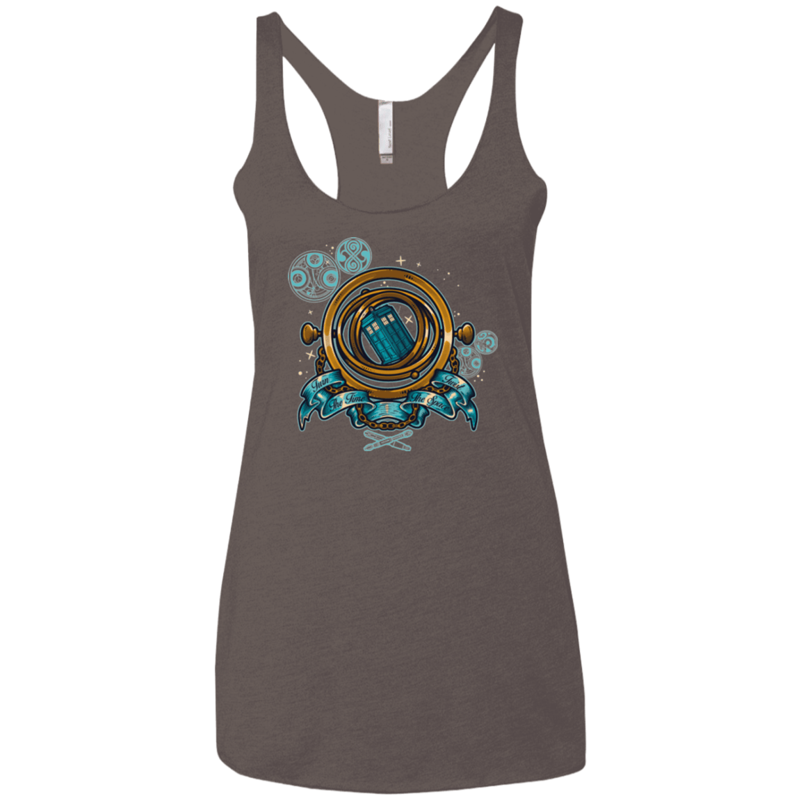 T-Shirts Macchiato / X-Small TURN THE TIME TWIST THE SPACE Women's Triblend Racerback Tank