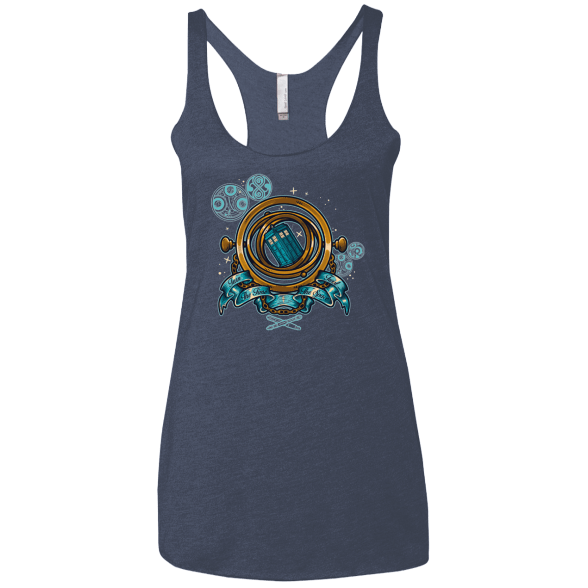 T-Shirts Vintage Navy / X-Small TURN THE TIME TWIST THE SPACE Women's Triblend Racerback Tank