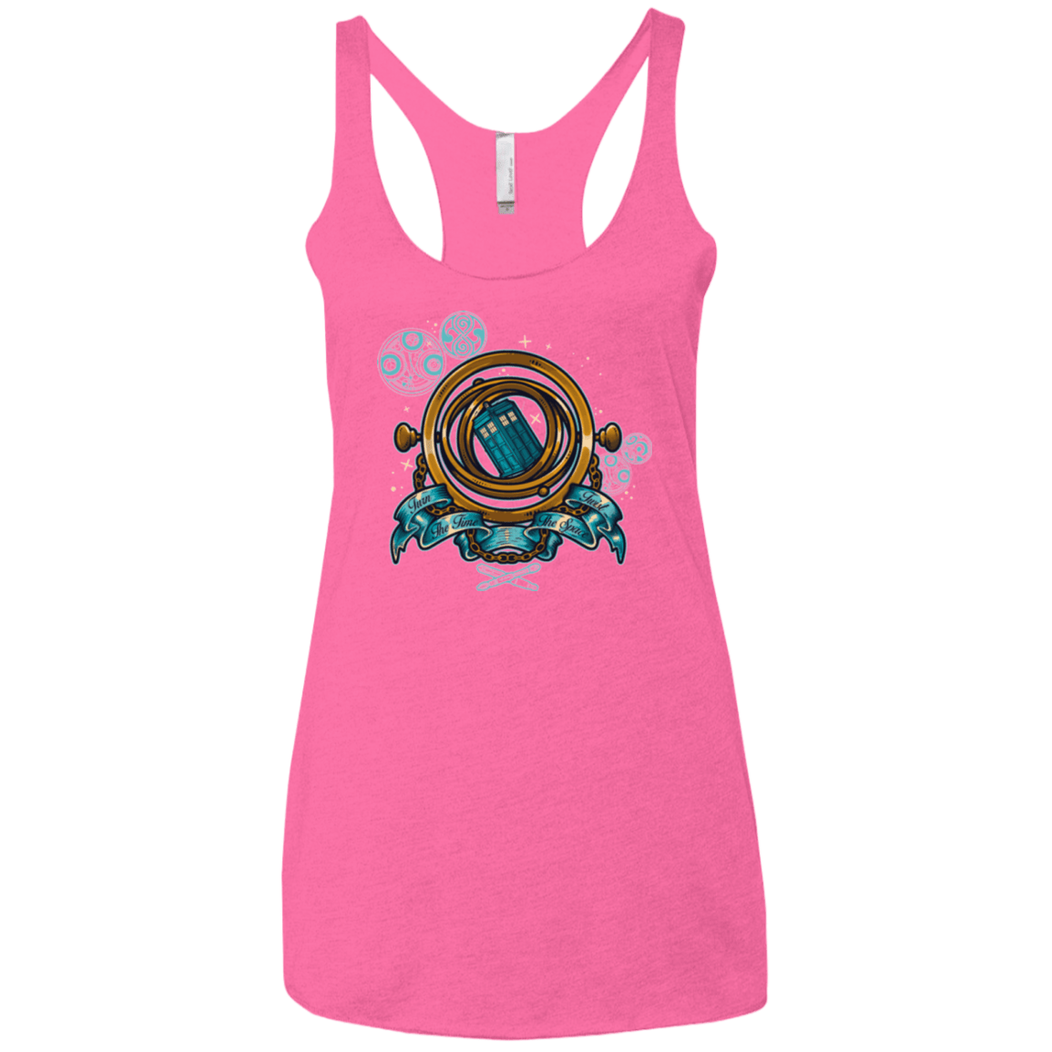T-Shirts Vintage Pink / X-Small TURN THE TIME TWIST THE SPACE Women's Triblend Racerback Tank