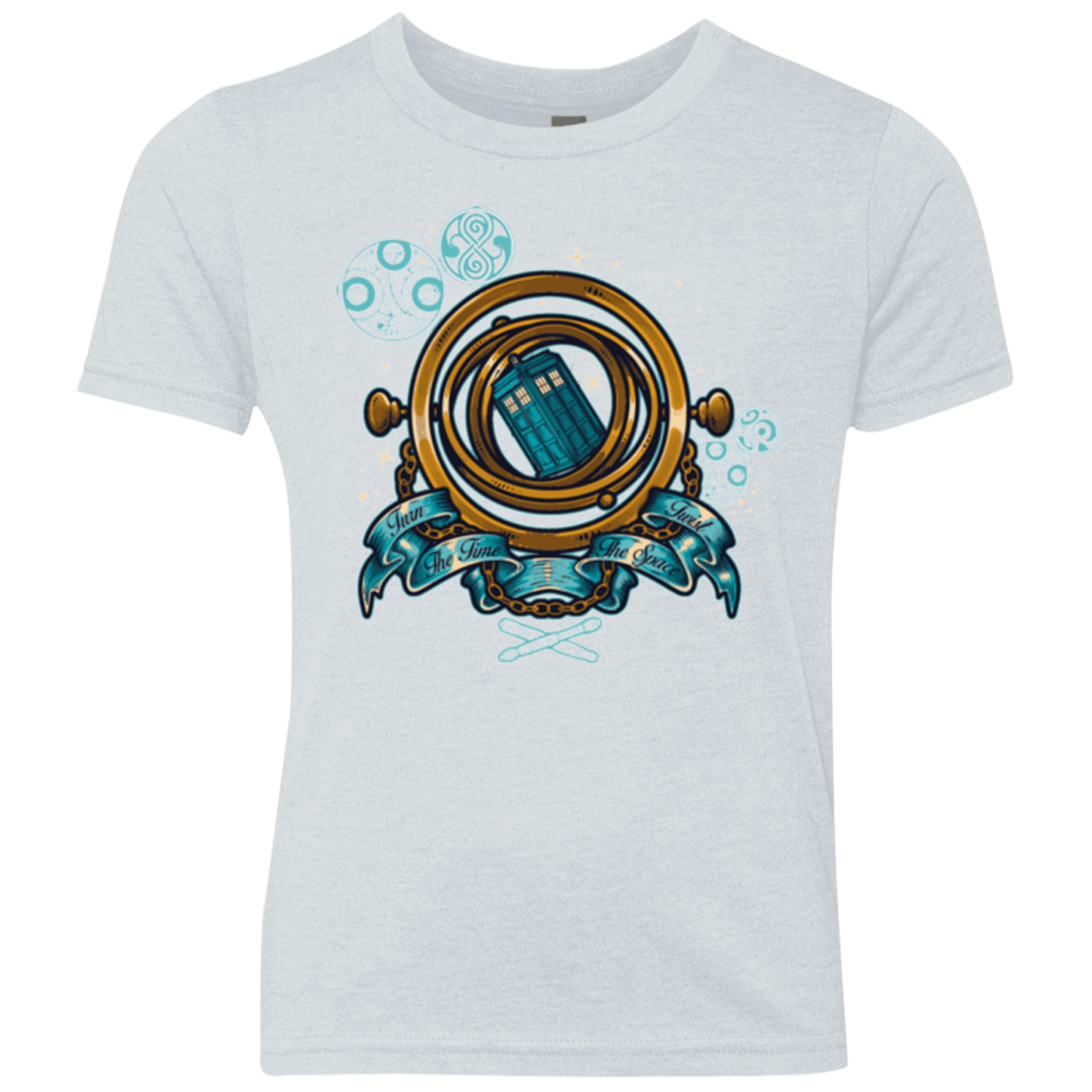 T-Shirts Heather White / YXS TURN THE TIME TWIST THE SPACE Youth Triblend T-Shirt