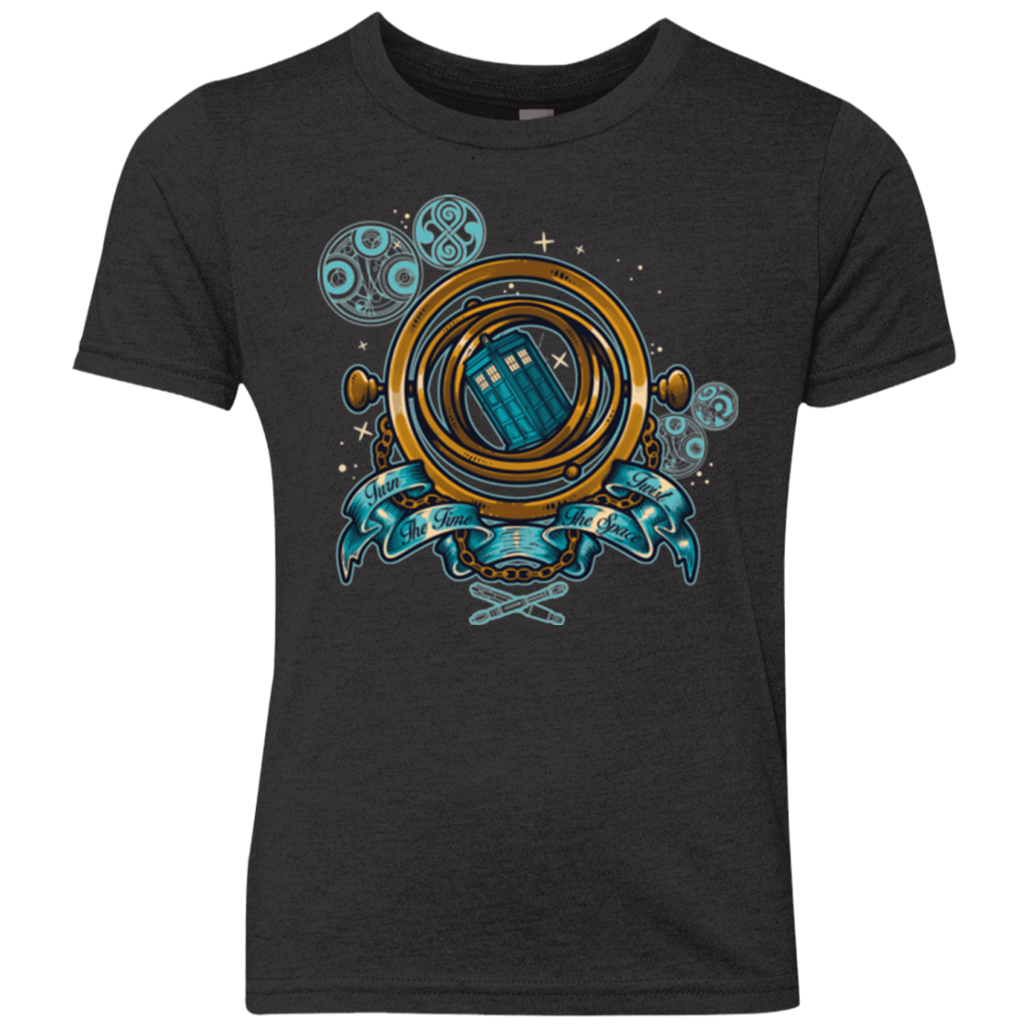 T-Shirts Vintage Black / YXS TURN THE TIME TWIST THE SPACE Youth Triblend T-Shirt