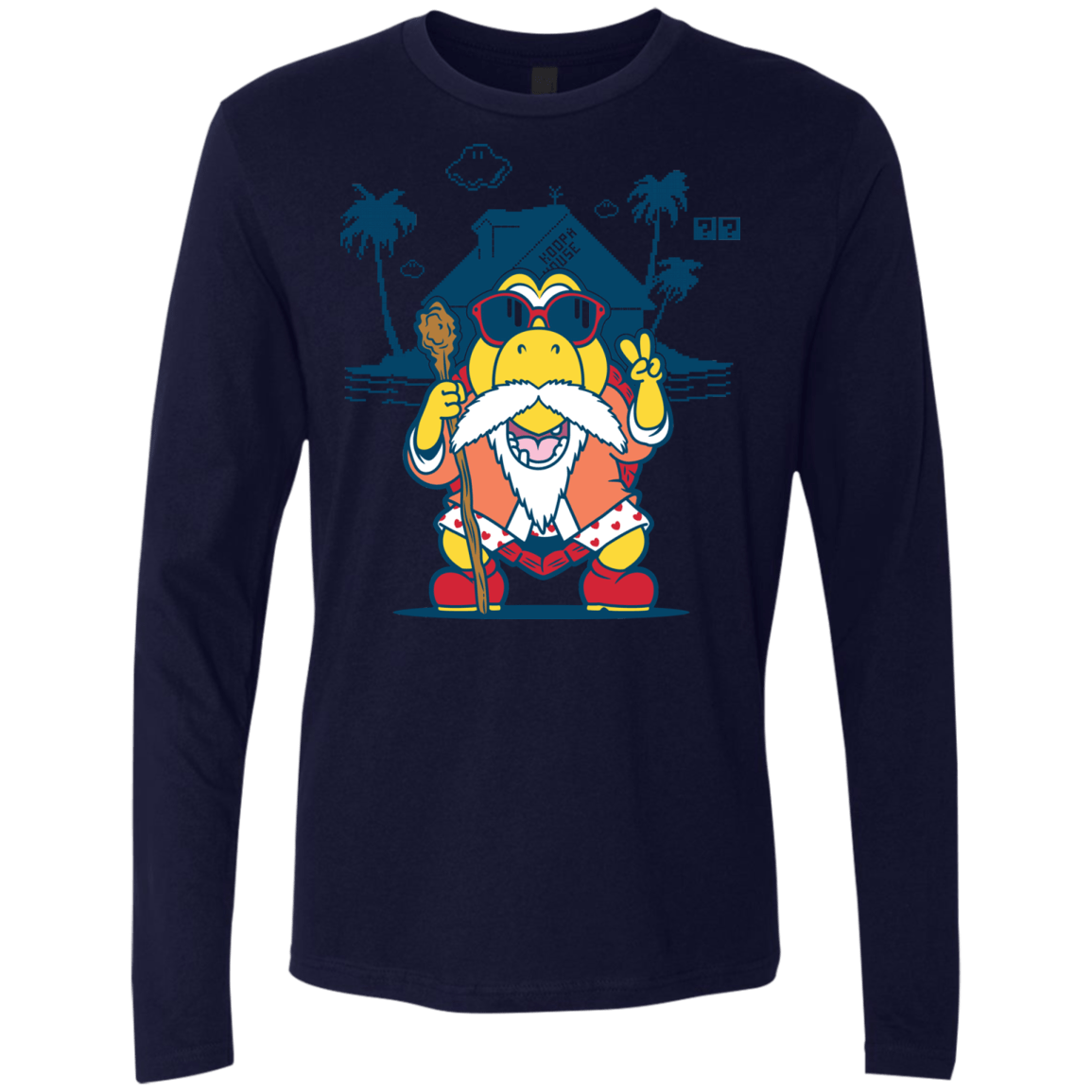 T-Shirts Midnight Navy / S TURTLE HERMIT Men's Premium Long Sleeve