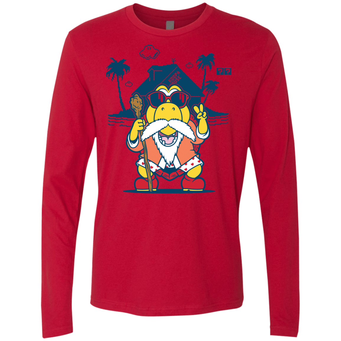 T-Shirts Red / S TURTLE HERMIT Men's Premium Long Sleeve