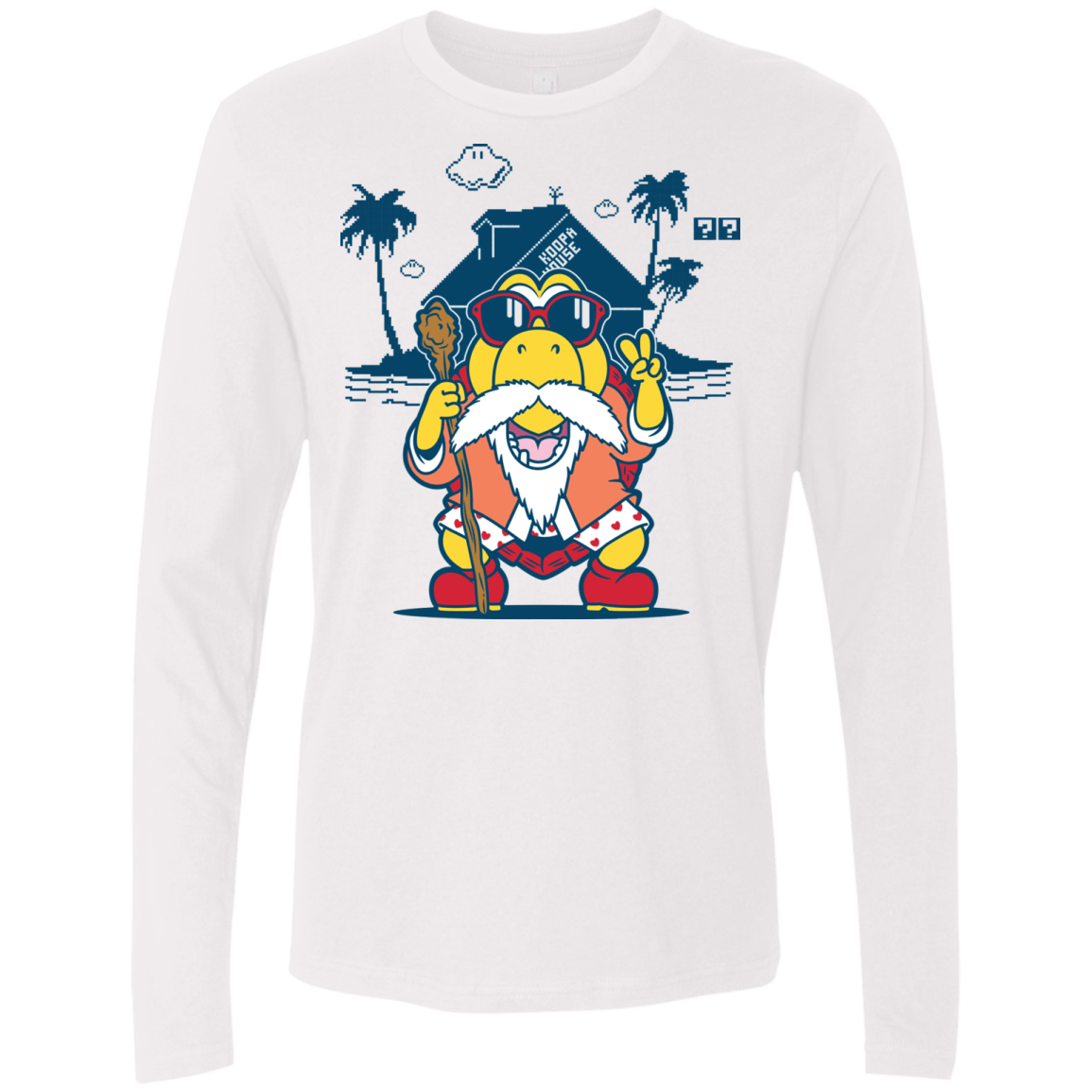 T-Shirts White / S TURTLE HERMIT Men's Premium Long Sleeve