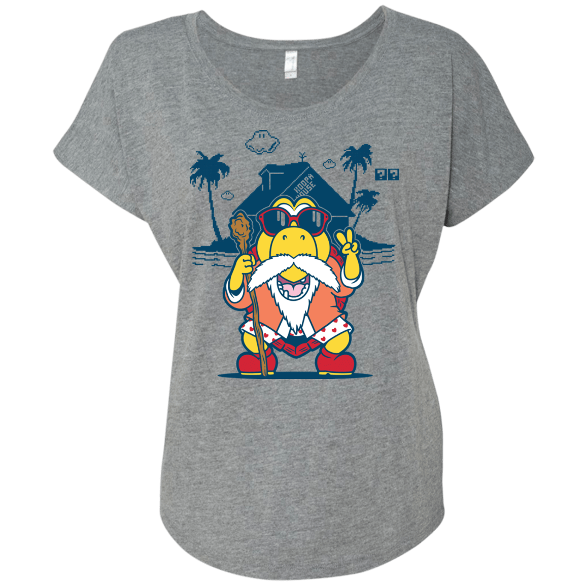 TURTLE HERMIT Triblend Dolman Sleeve