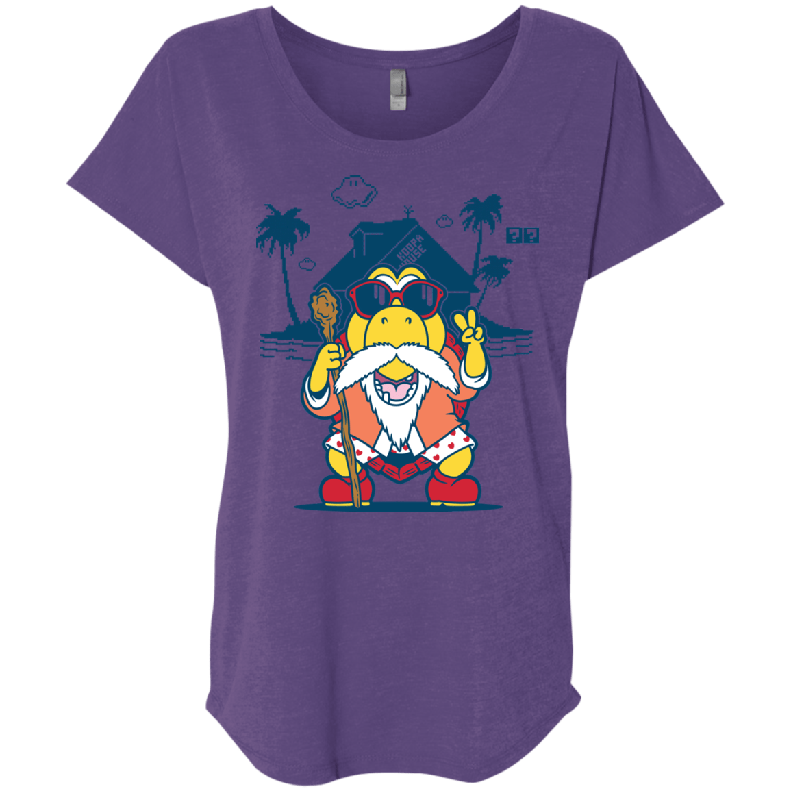 TURTLE HERMIT Triblend Dolman Sleeve