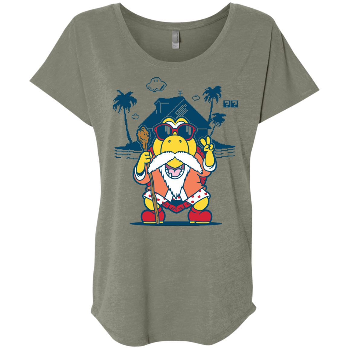 TURTLE HERMIT Triblend Dolman Sleeve