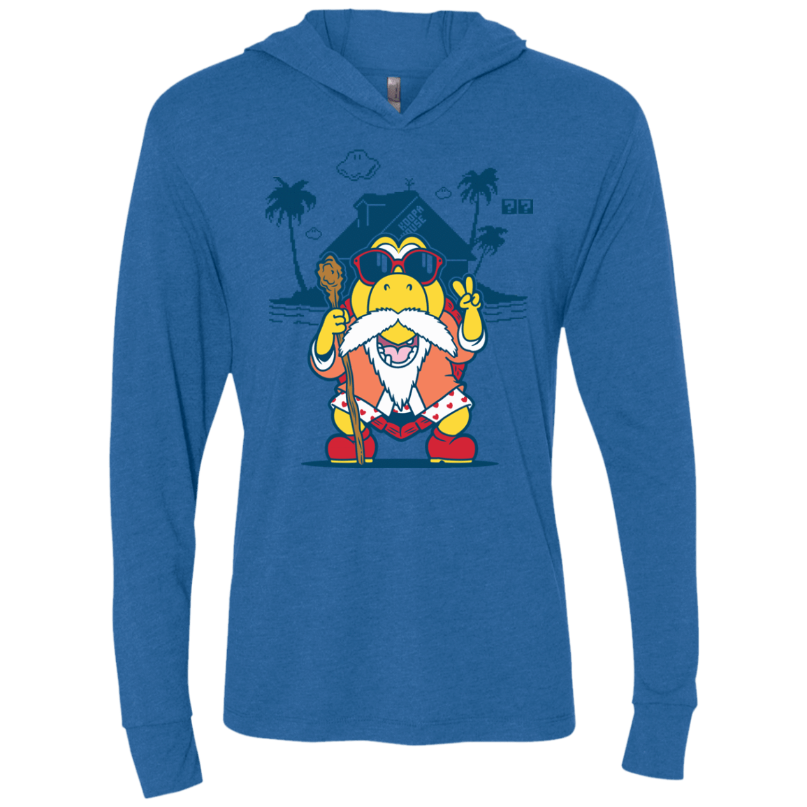 T-Shirts Vintage Royal / X-Small TURTLE HERMIT Triblend Long Sleeve Hoodie Tee