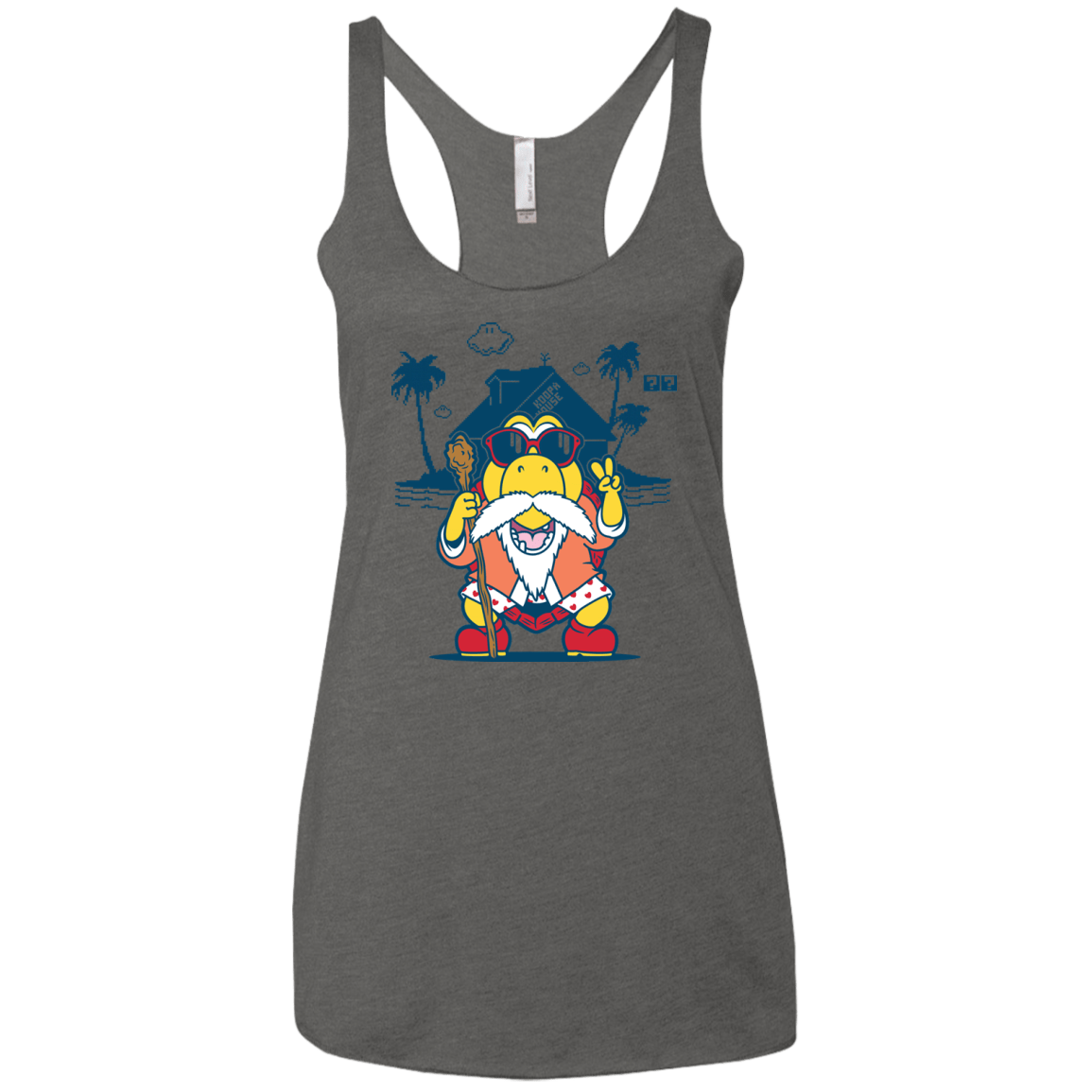 TURTLE HERMIT Women's Triblend Racerback Tank