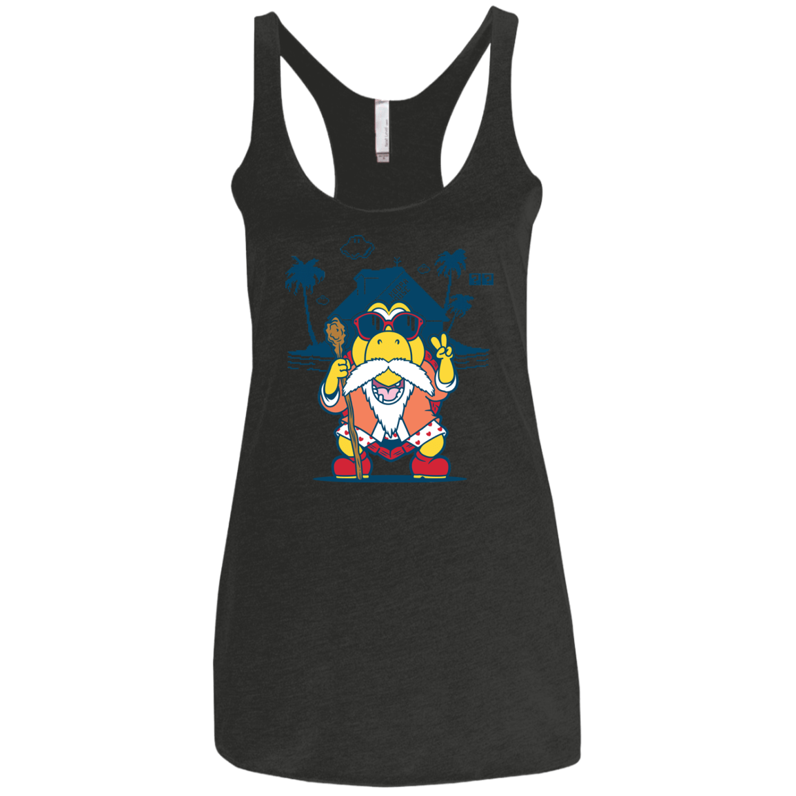 TURTLE HERMIT Women's Triblend Racerback Tank