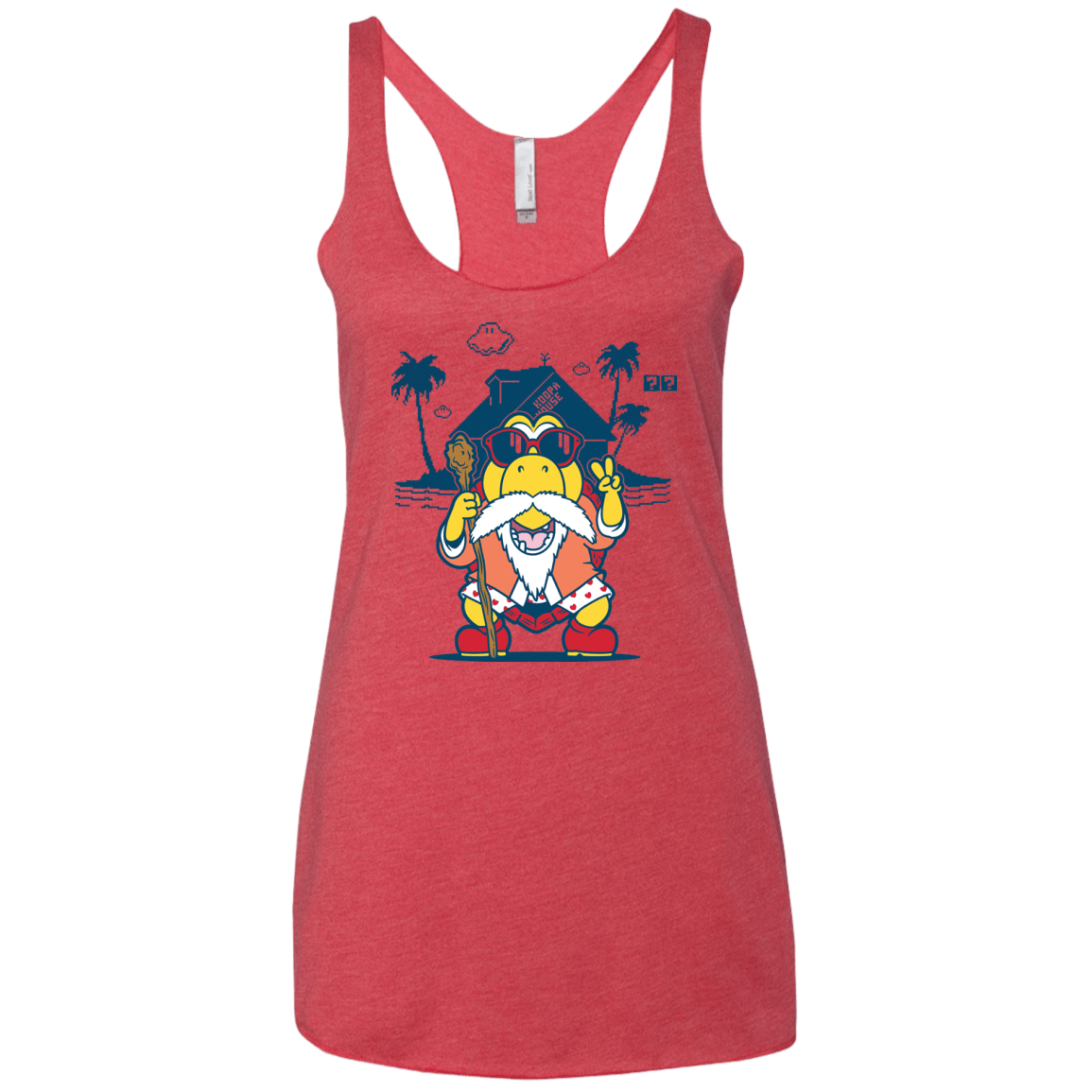 TURTLE HERMIT Women's Triblend Racerback Tank