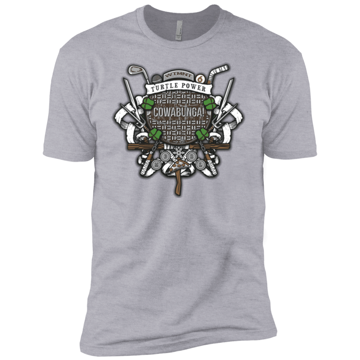 T-Shirts Heather Grey / YXS Turtle Power! Boys Premium T-Shirt