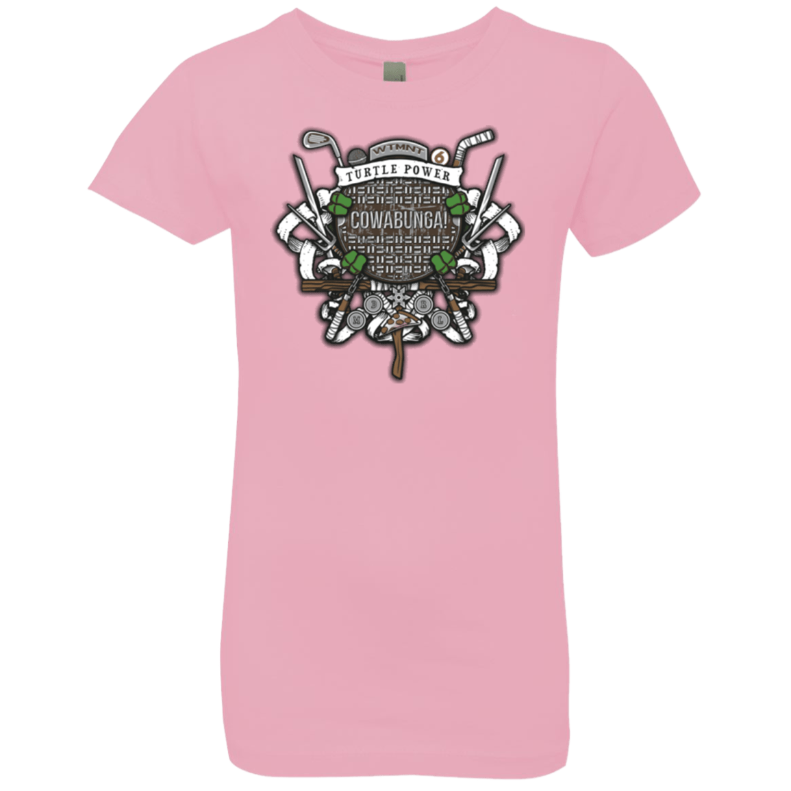 T-Shirts Light Pink / YXS Turtle Power! Girls Premium T-Shirt