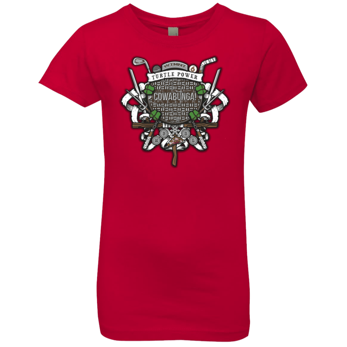T-Shirts Red / YXS Turtle Power! Girls Premium T-Shirt