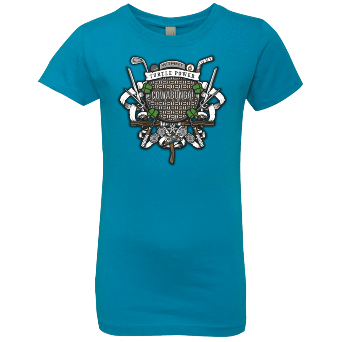 T-Shirts Turquoise / YXS Turtle Power! Girls Premium T-Shirt