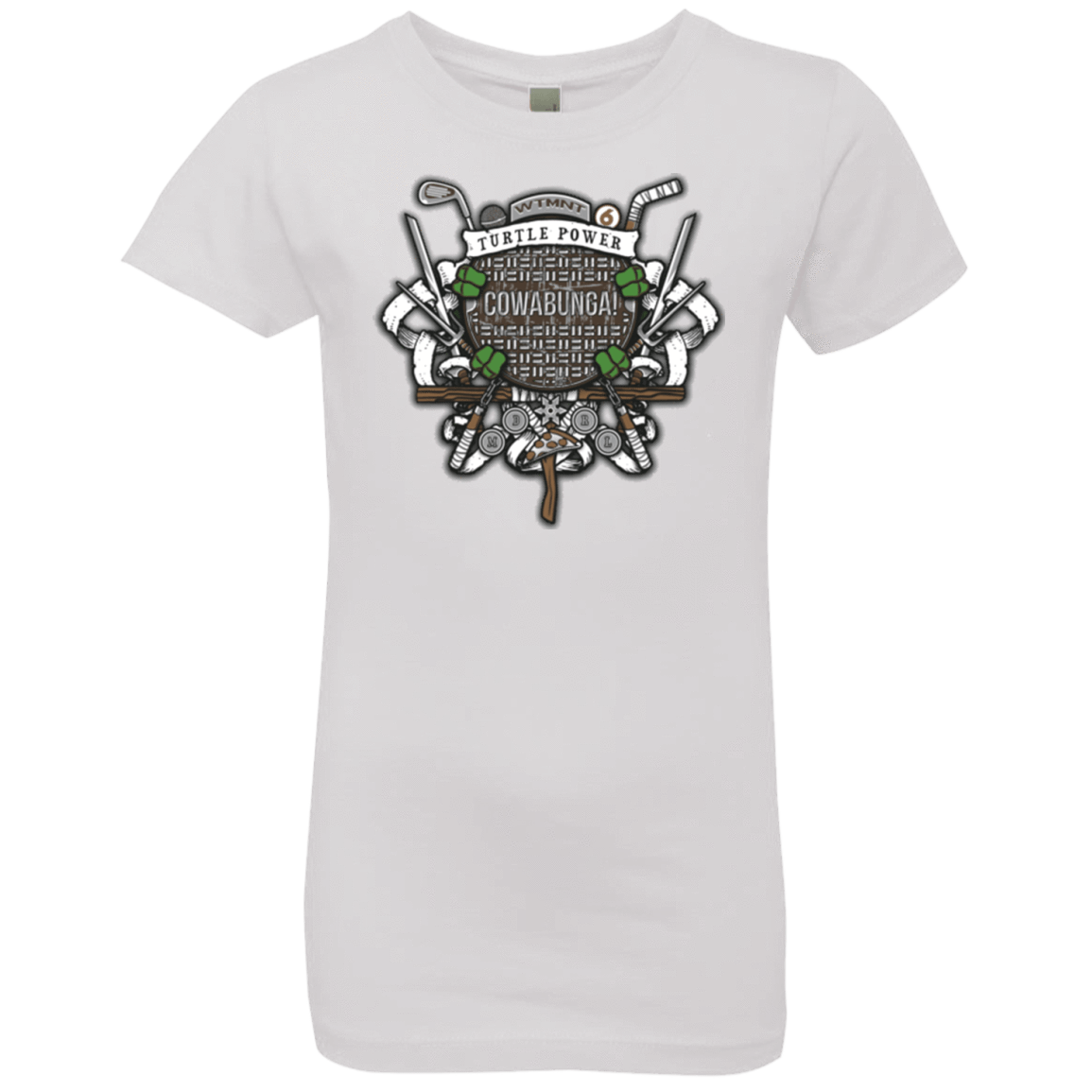 T-Shirts White / YXS Turtle Power! Girls Premium T-Shirt