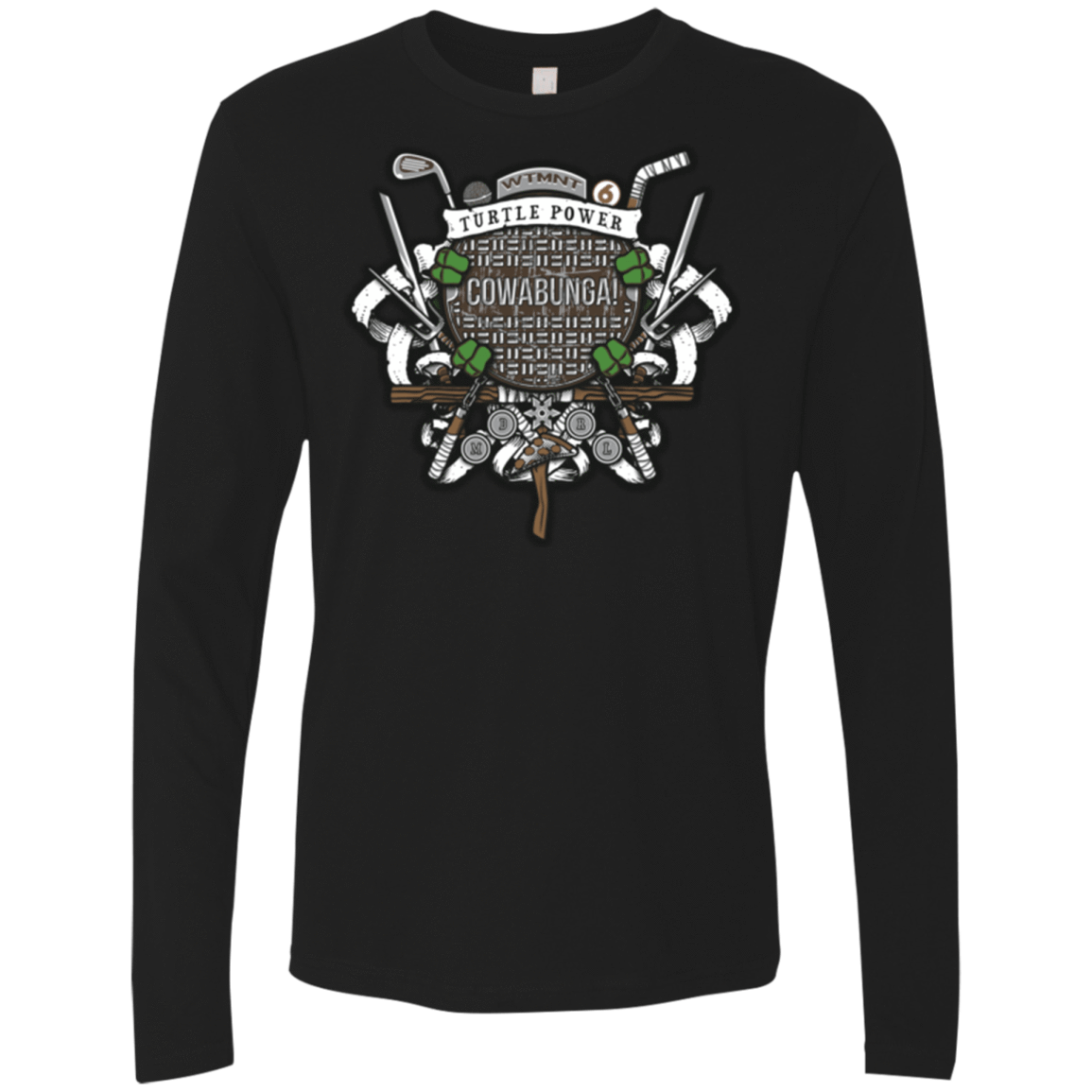 T-Shirts Black / Small Turtle Power! Men's Premium Long Sleeve