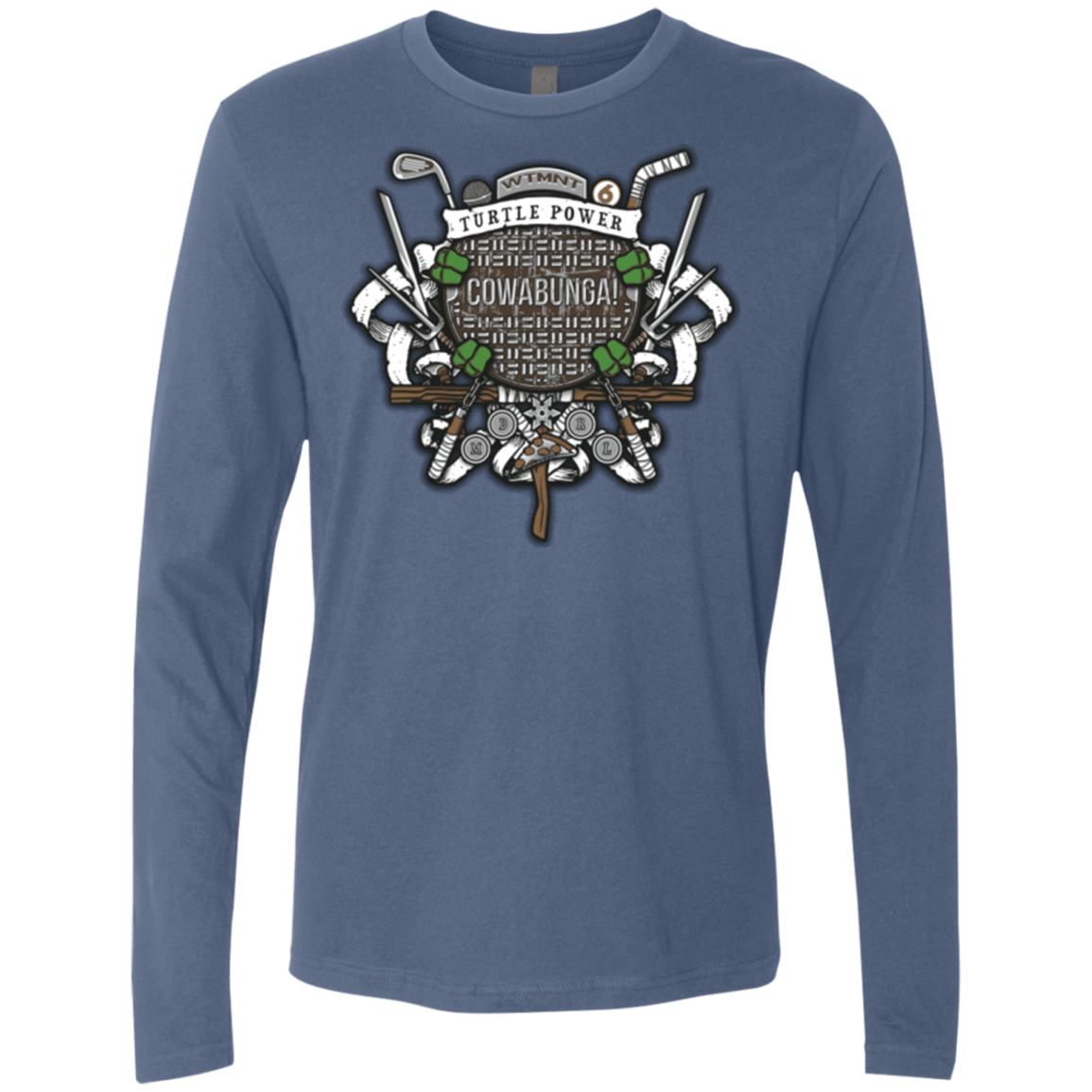T-Shirts Indigo / Small Turtle Power! Men's Premium Long Sleeve
