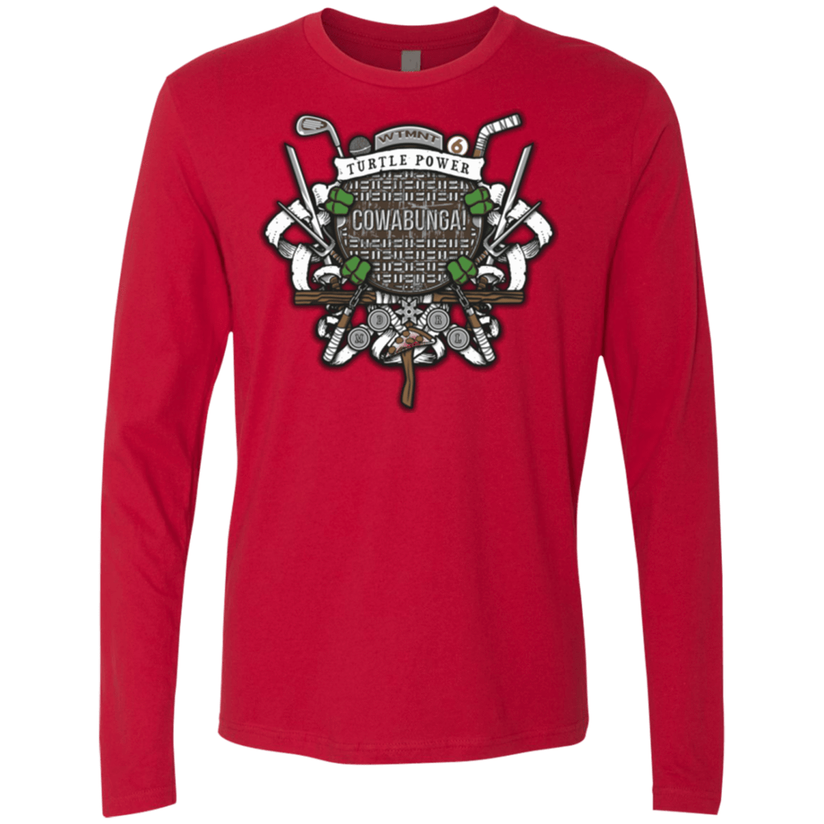T-Shirts Red / Small Turtle Power! Men's Premium Long Sleeve