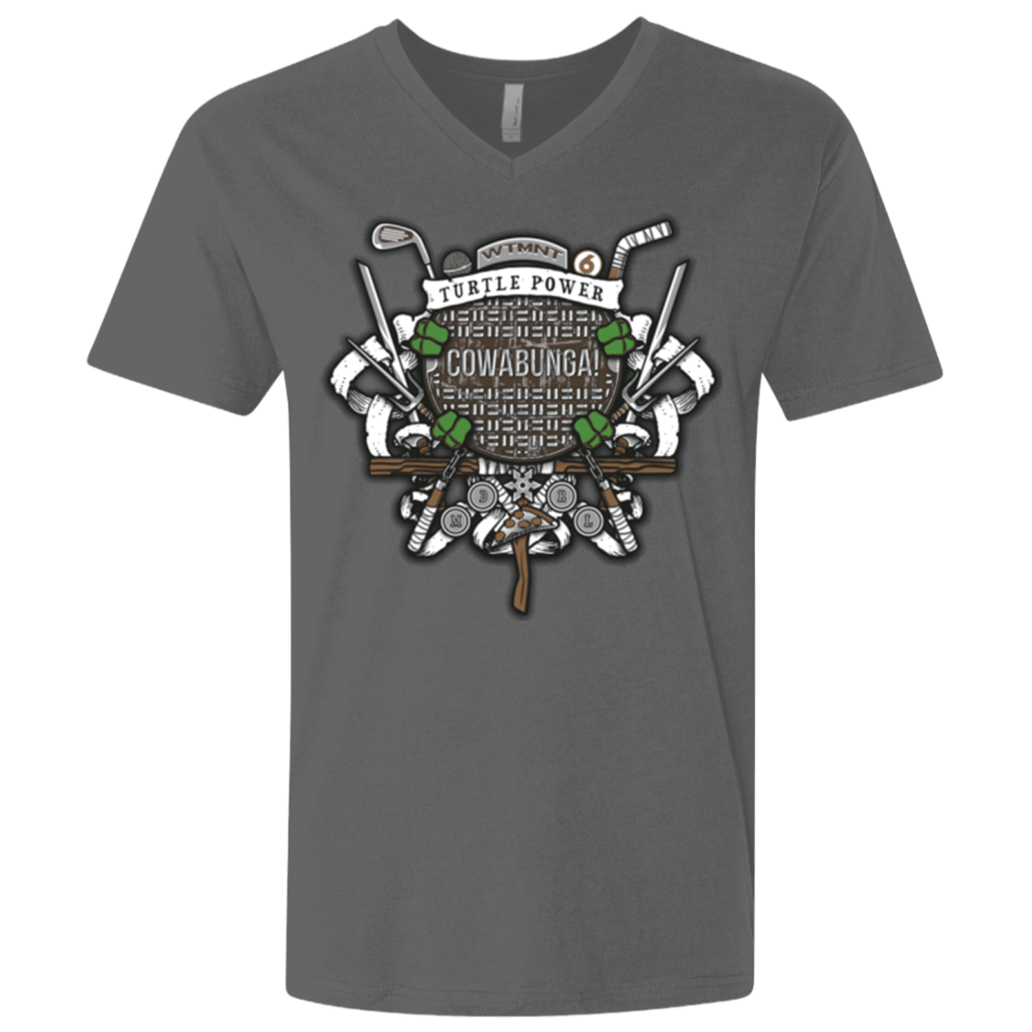 T-Shirts Heavy Metal / X-Small Turtle Power! Men's Premium V-Neck