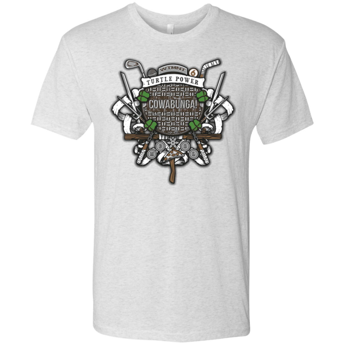 T-Shirts Heather White / Small Turtle Power! Men's Triblend T-Shirt