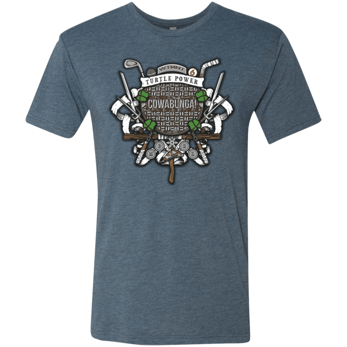 T-Shirts Indigo / Small Turtle Power! Men's Triblend T-Shirt