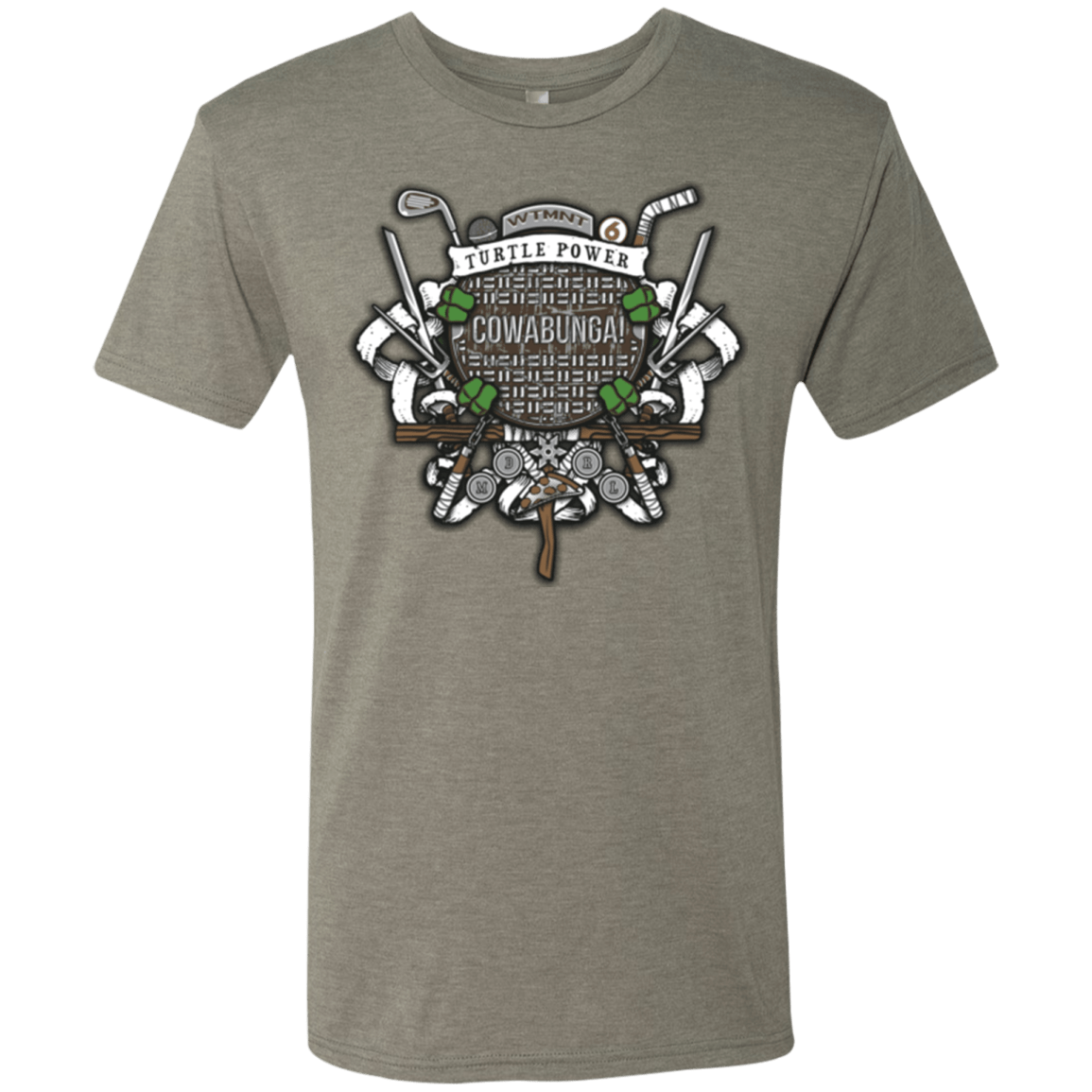 T-Shirts Venetian Grey / Small Turtle Power! Men's Triblend T-Shirt